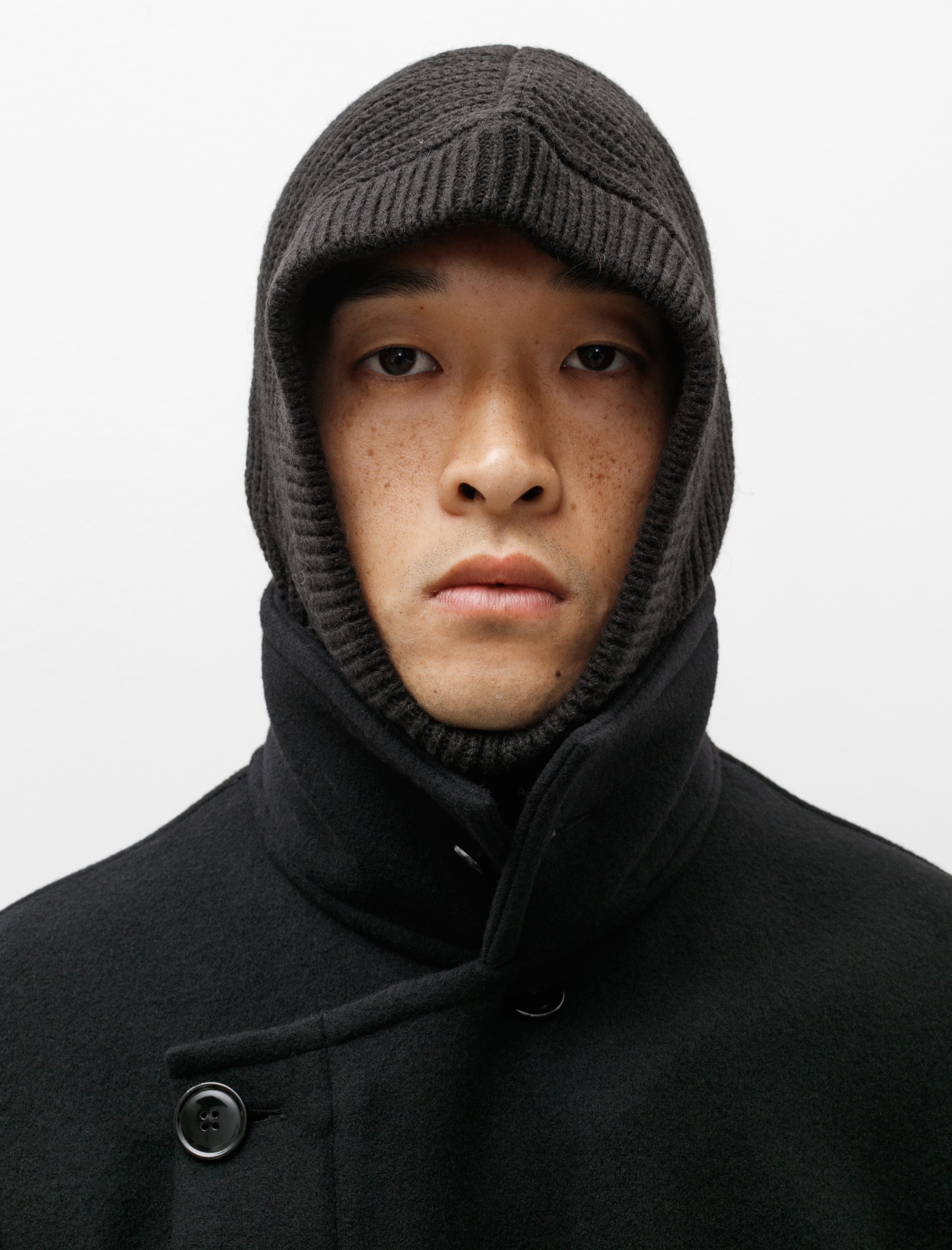 Lemaire Knitted Hood Black