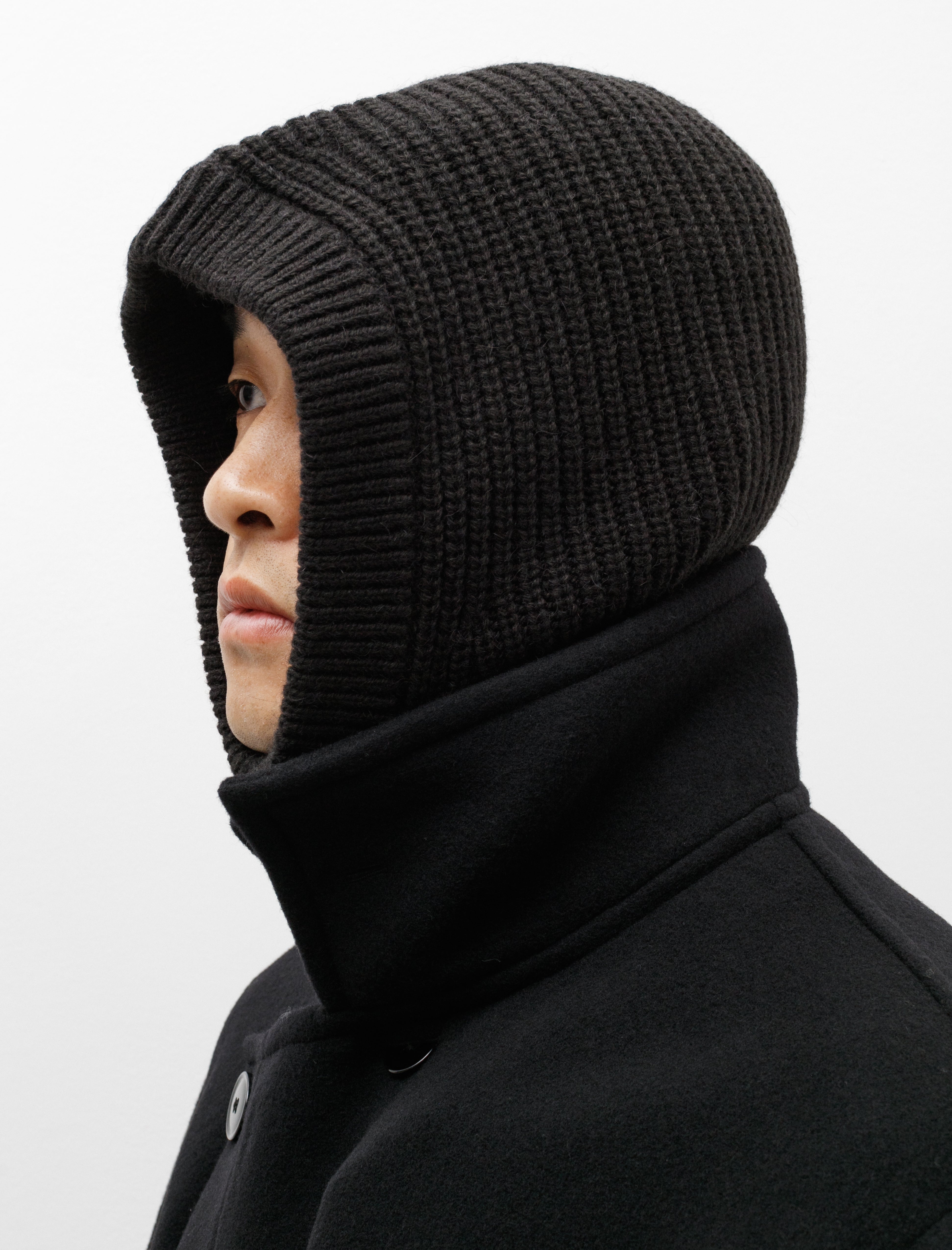 Lemaire Knitted Hood Black