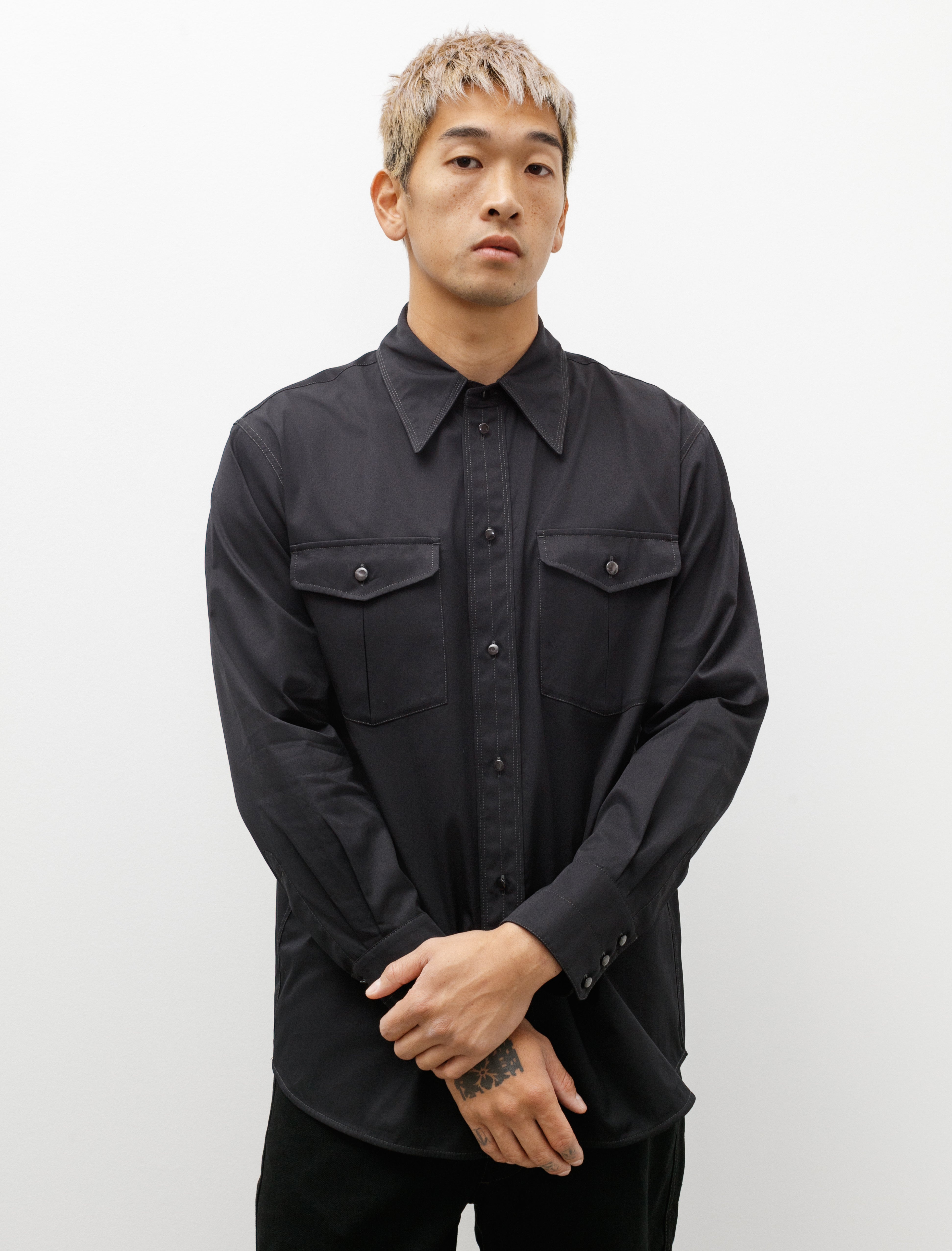 Relaxed Western Shirt Black