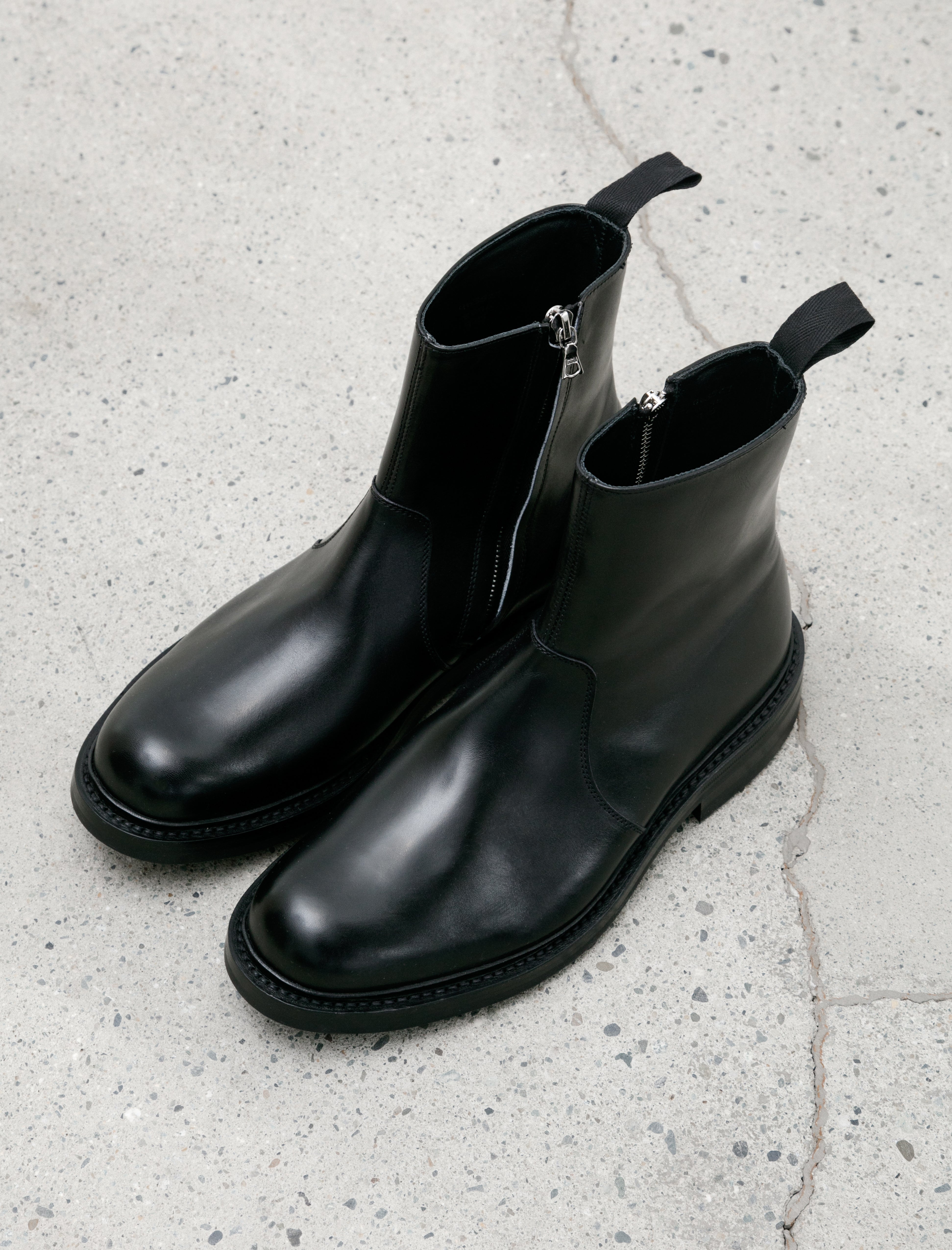 James Coward Trickers Zip Boot Calf Leather Black