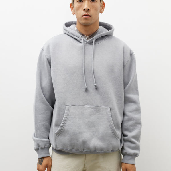 Smooth Soft Sweat P/O Parka Blue Grey