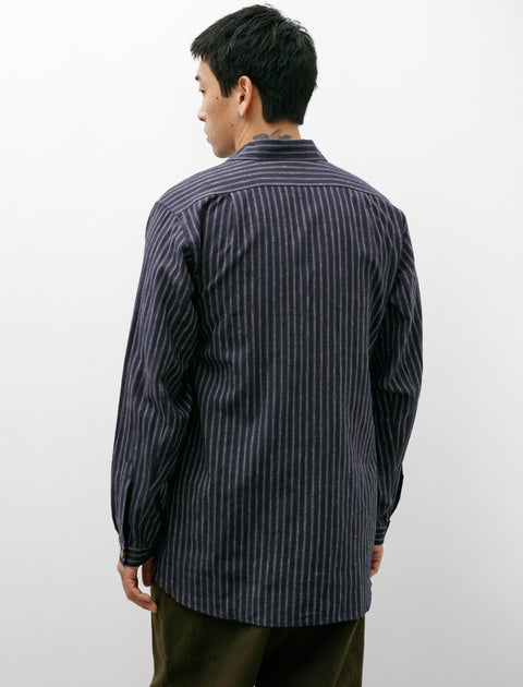 Frank Leder Striped Cotton Linen Shirt