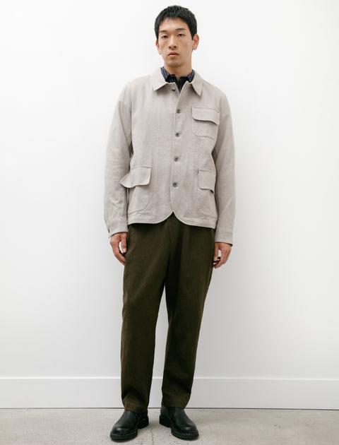 Frank Leder Natural Jacket Flax Cotton Grey