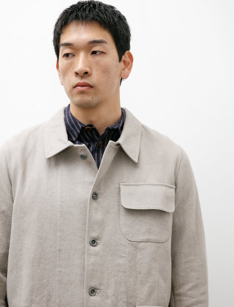 Frank Leder Natural Jacket Flax Cotton Grey