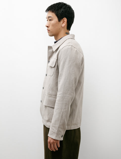 Frank Leder Natural Jacket Flax Cotton Grey