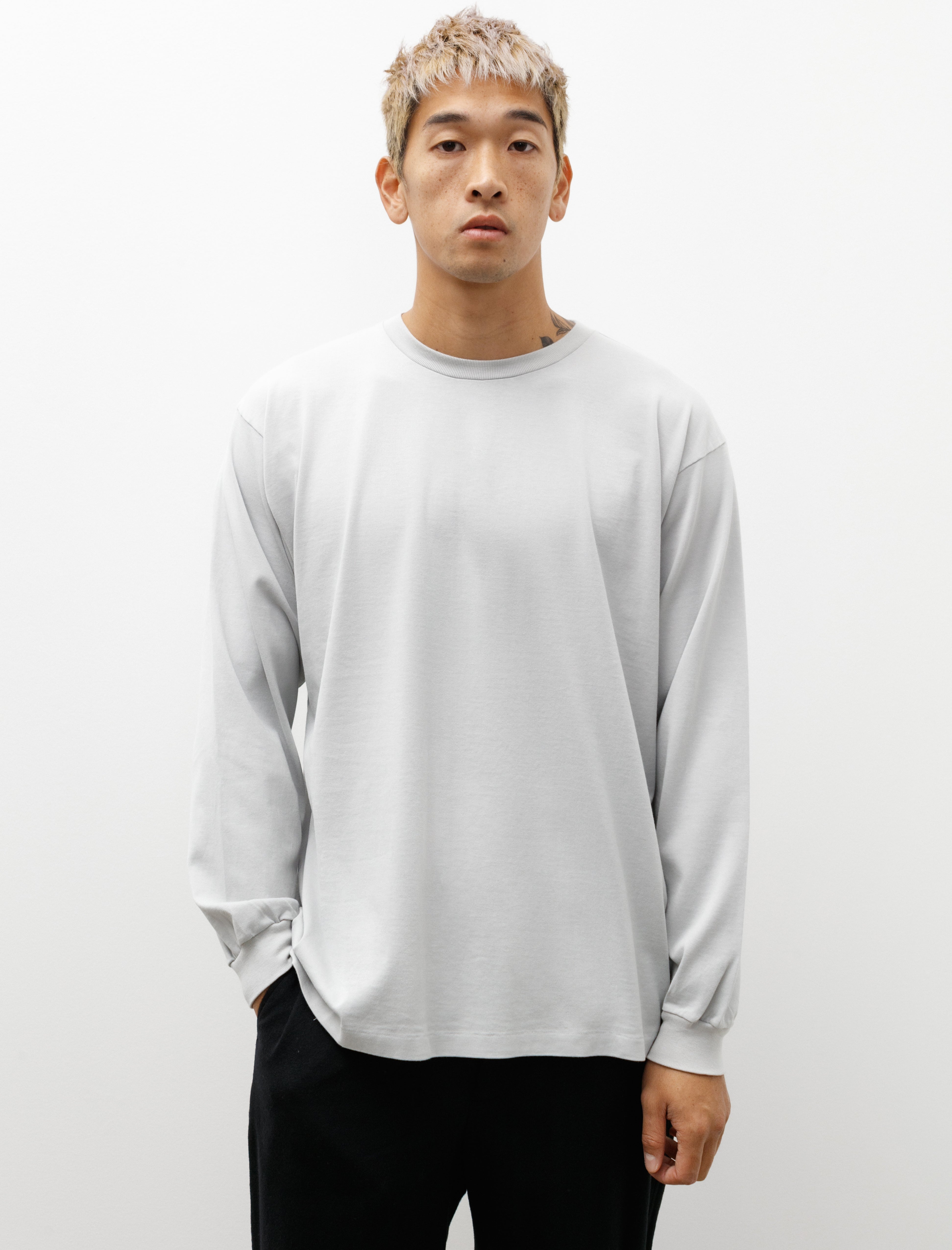 Luster Plaiting L/S Tee Light Blue