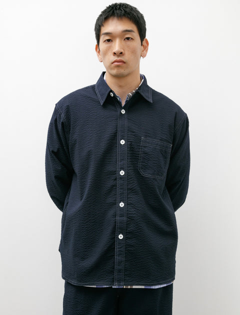 Howlin' Everyday Shirt Japanese Seersucker Navy