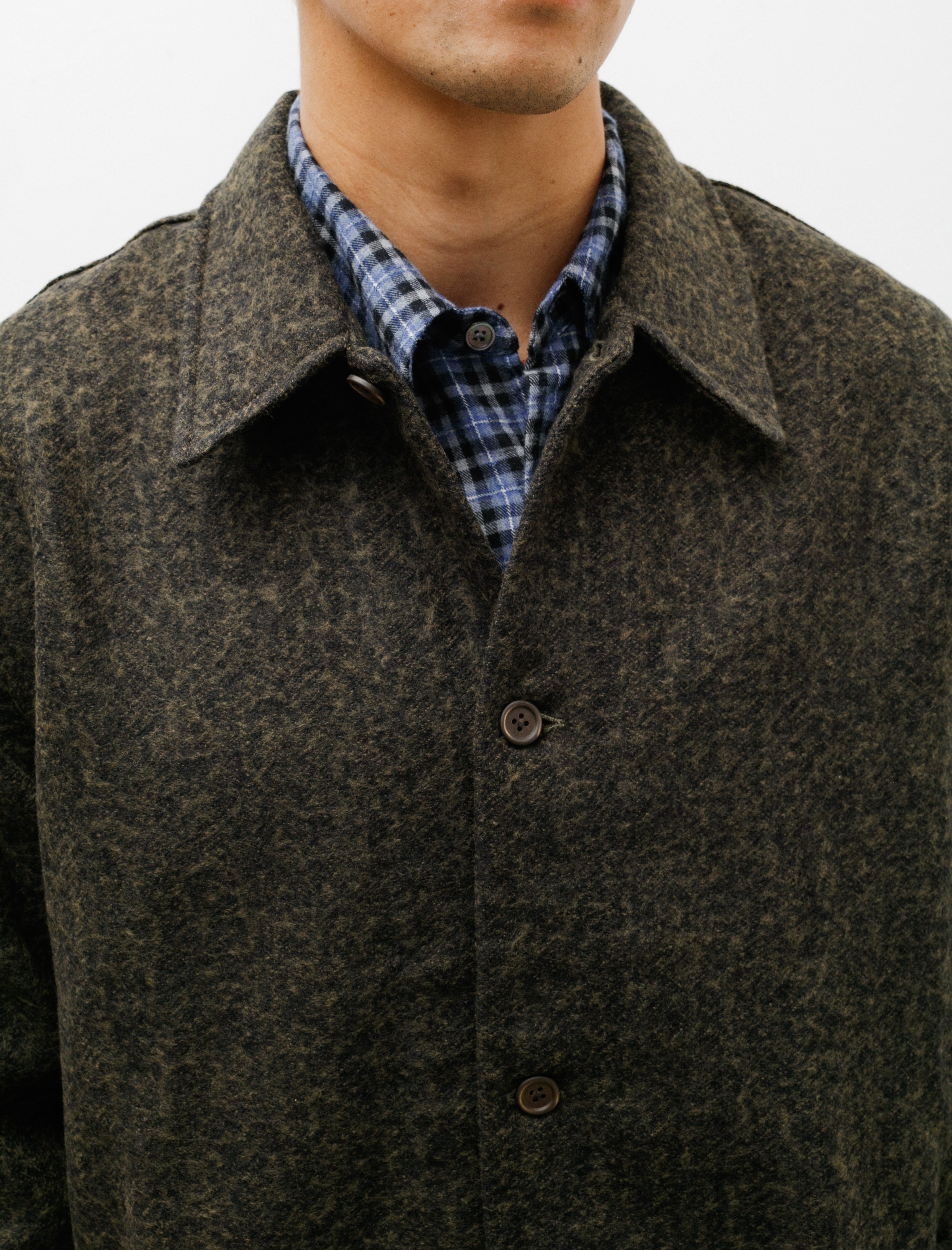Our Legacy Haven Jacket Black/Moss Fuzz Wool – Neighbour
