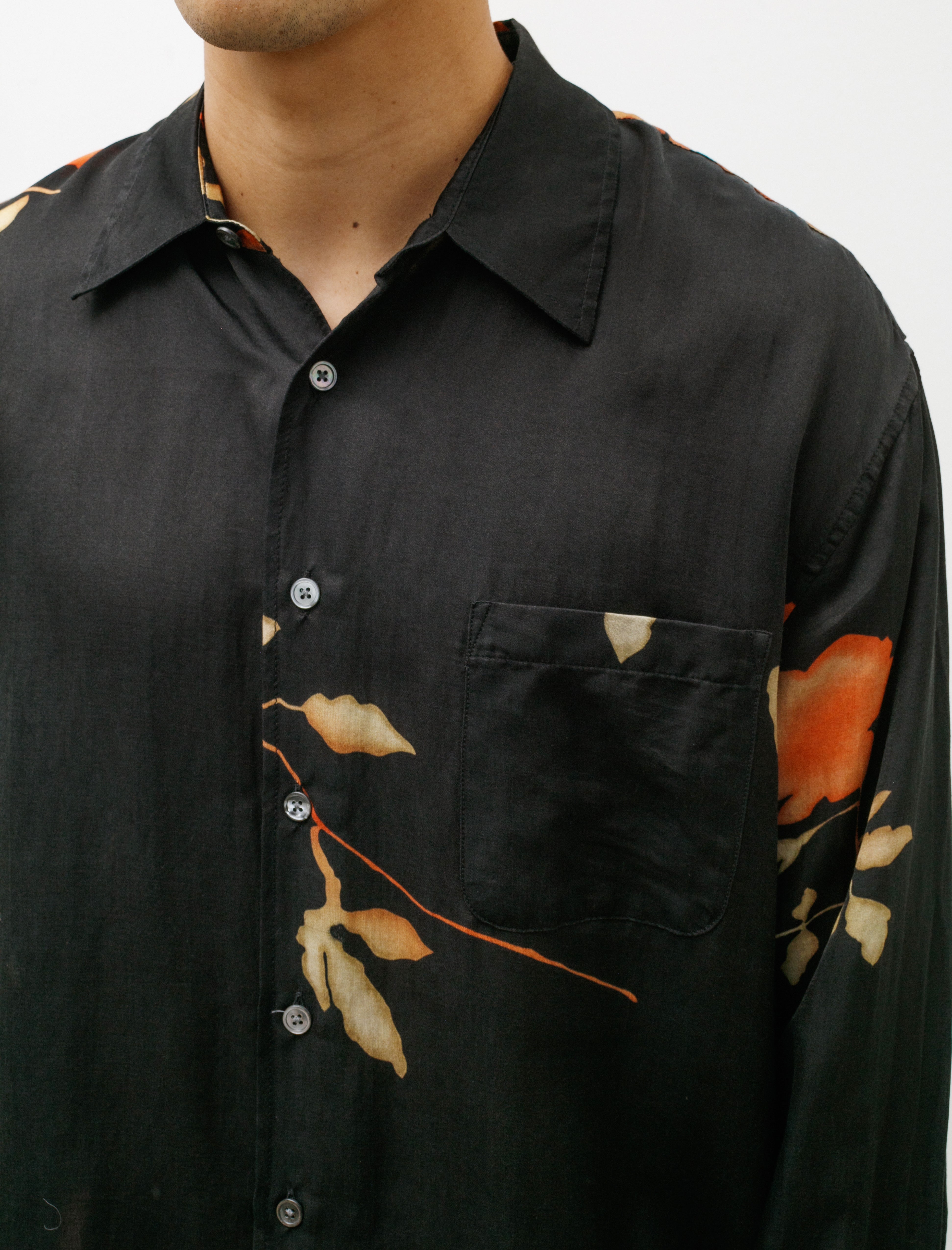 Above Shirt Nocturnal Flower Print