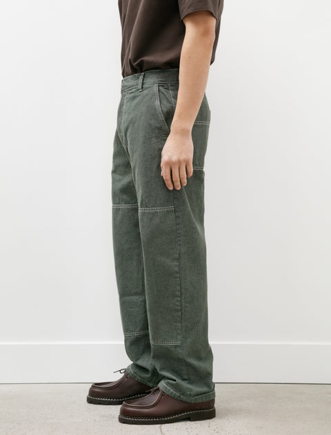 Arpenteur 4 Pocket Pant Stone Washed Denim Green