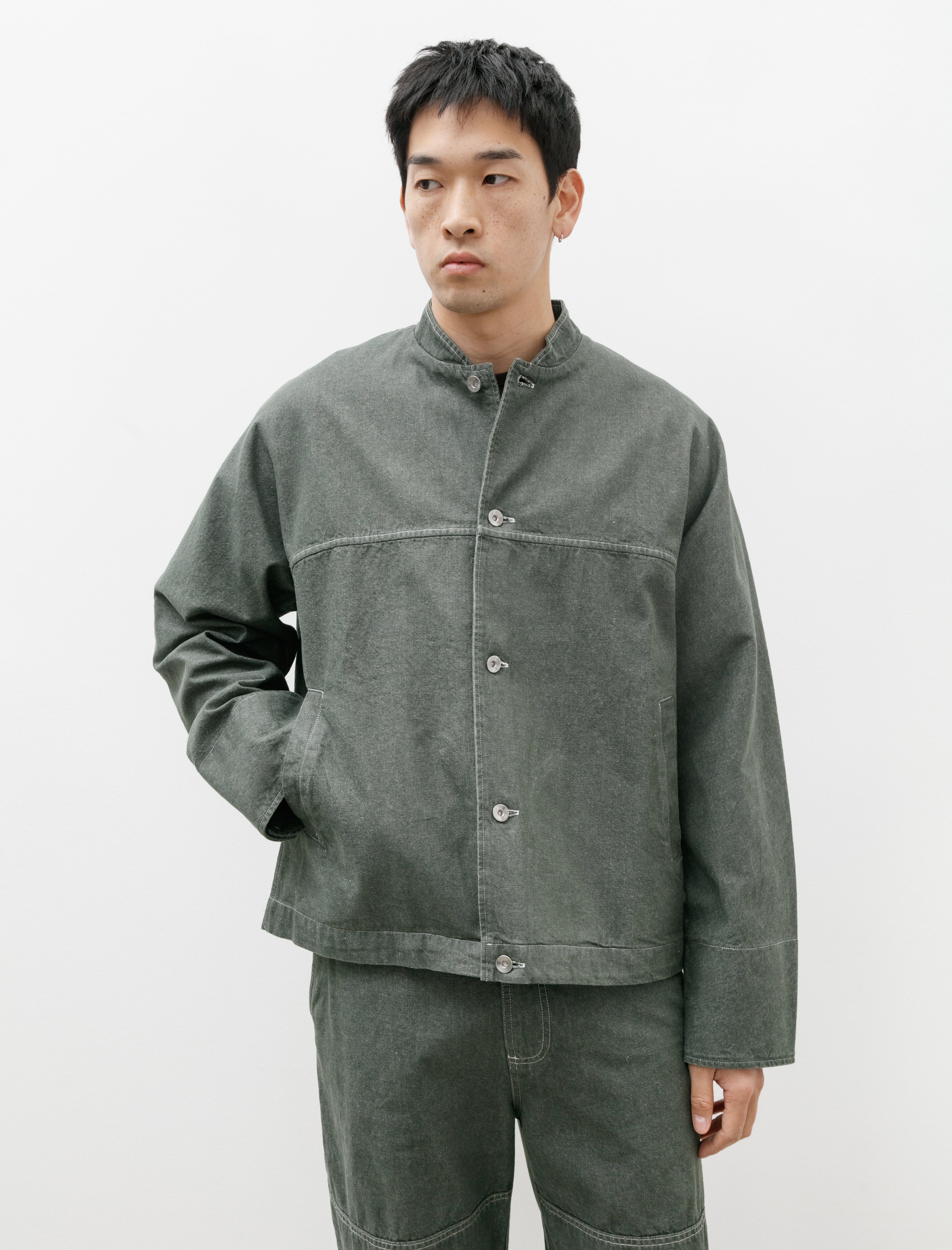 Arpenteur Evo Jacket Stone Washed Denim Green