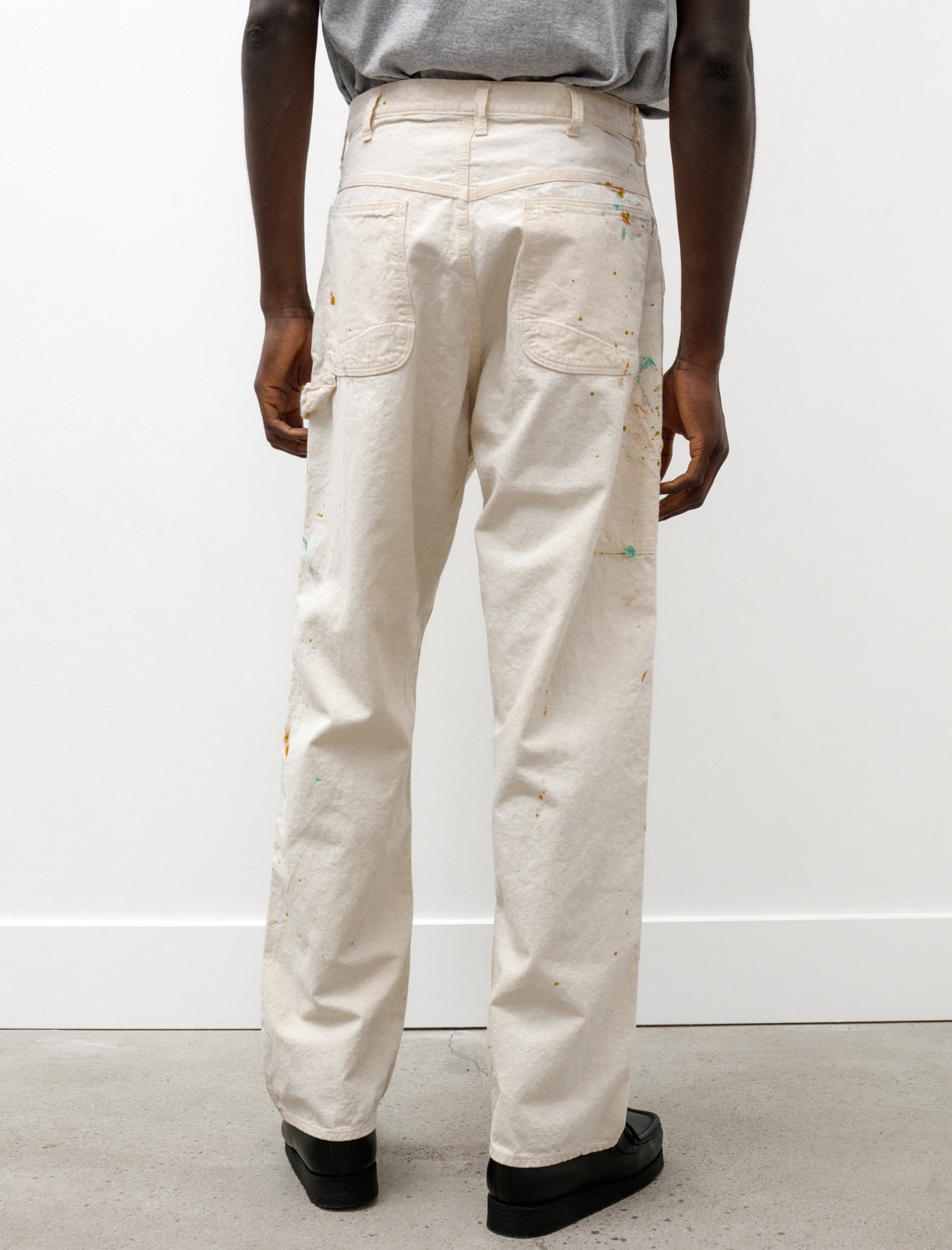 orSlow 60s Painter Pants with Paint Ecru – Neighbour