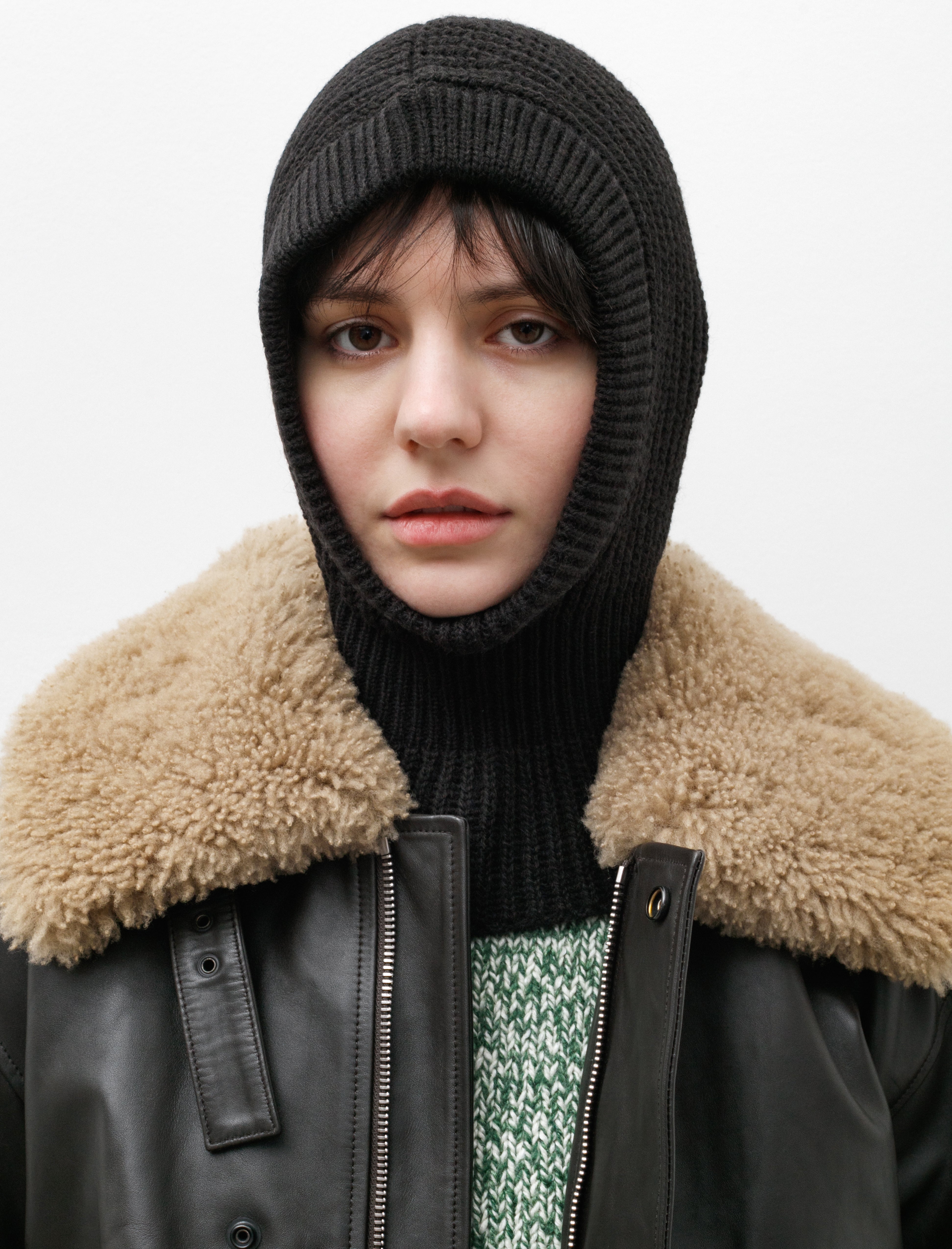 Lemaire Knitted Hood Black