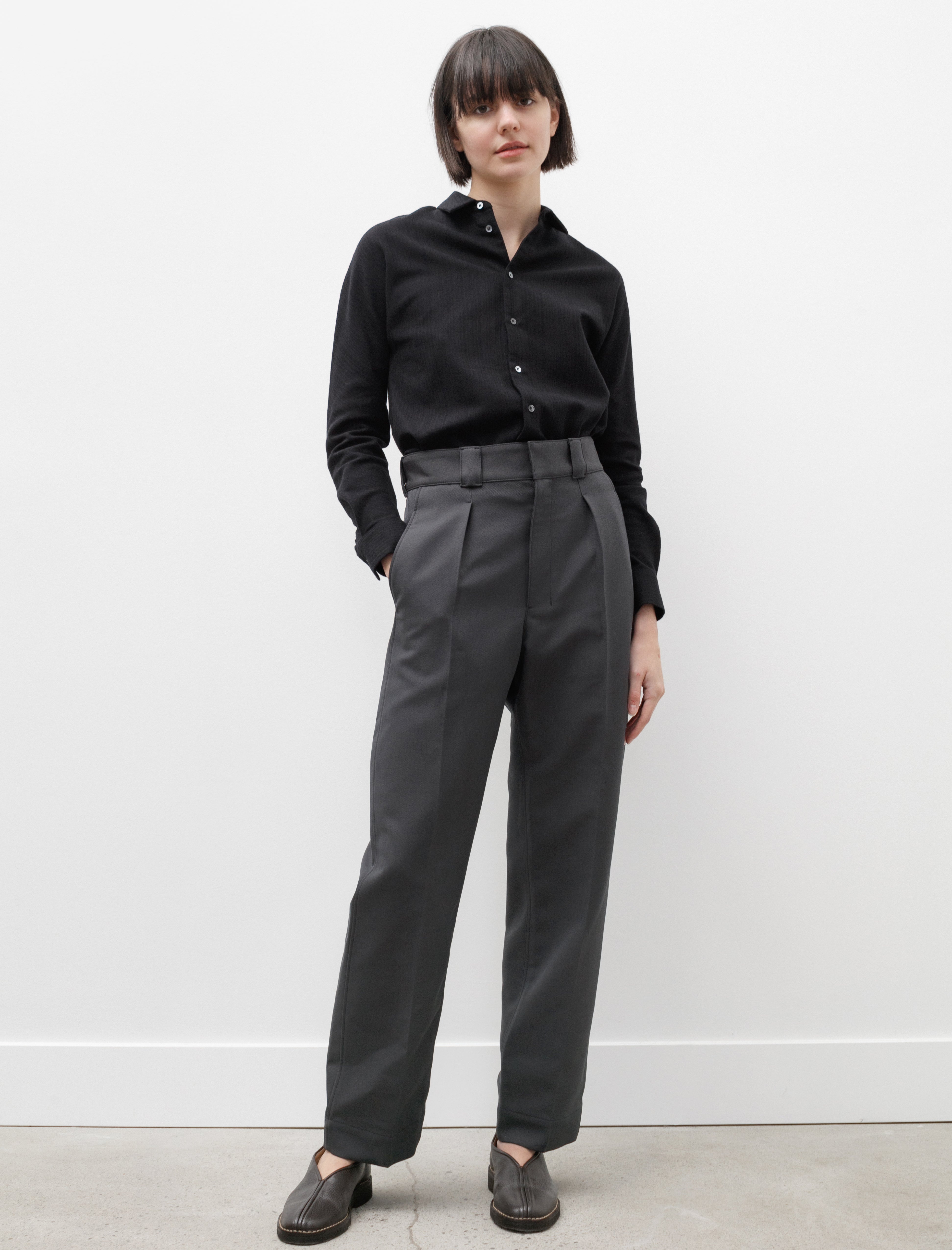 Lemaire Carrot Pants Dark Grey