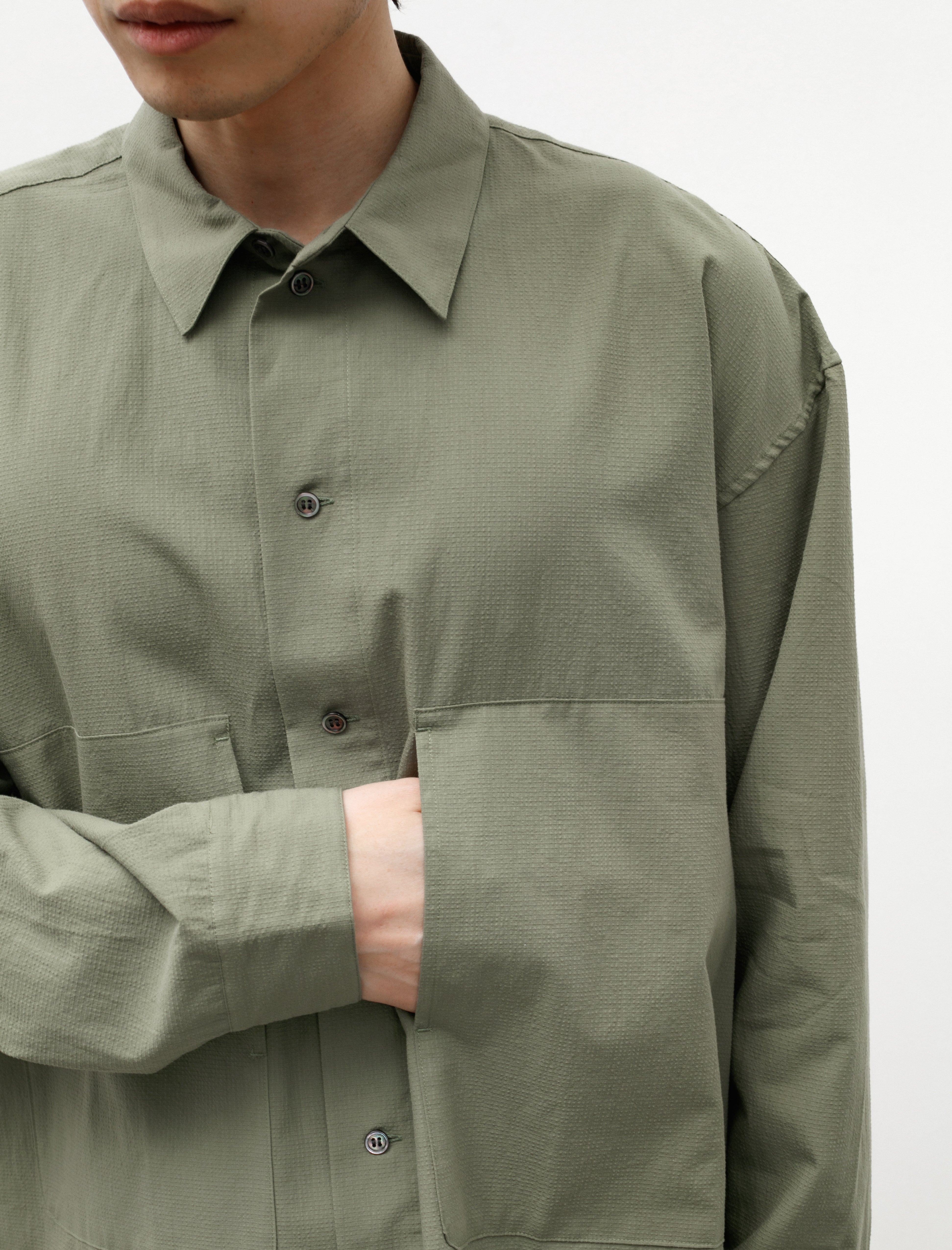 Polyploid Shirt Jacket C Olive – Neighbour