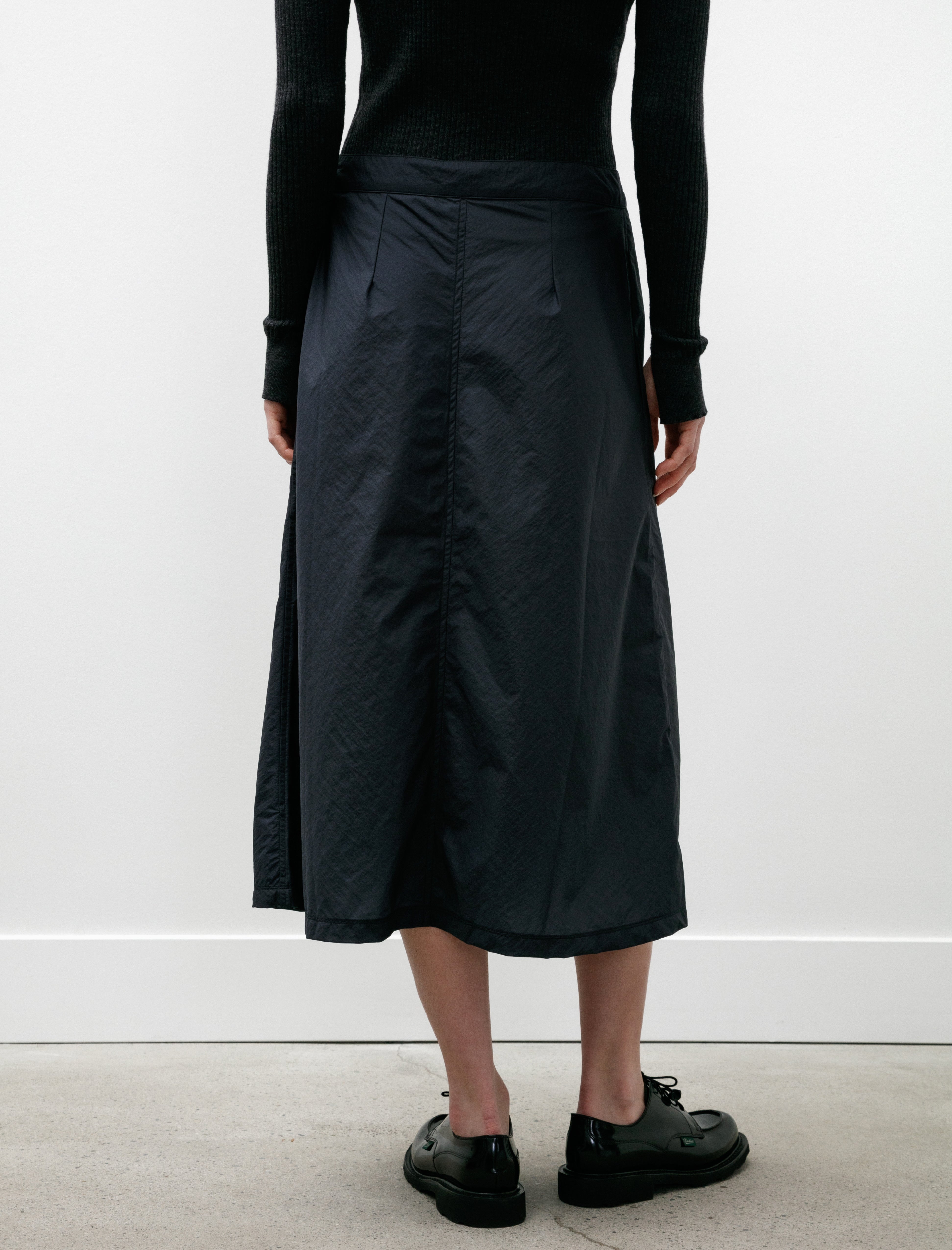 mfpen Wrap Skirt Recycled Nylon Midnight