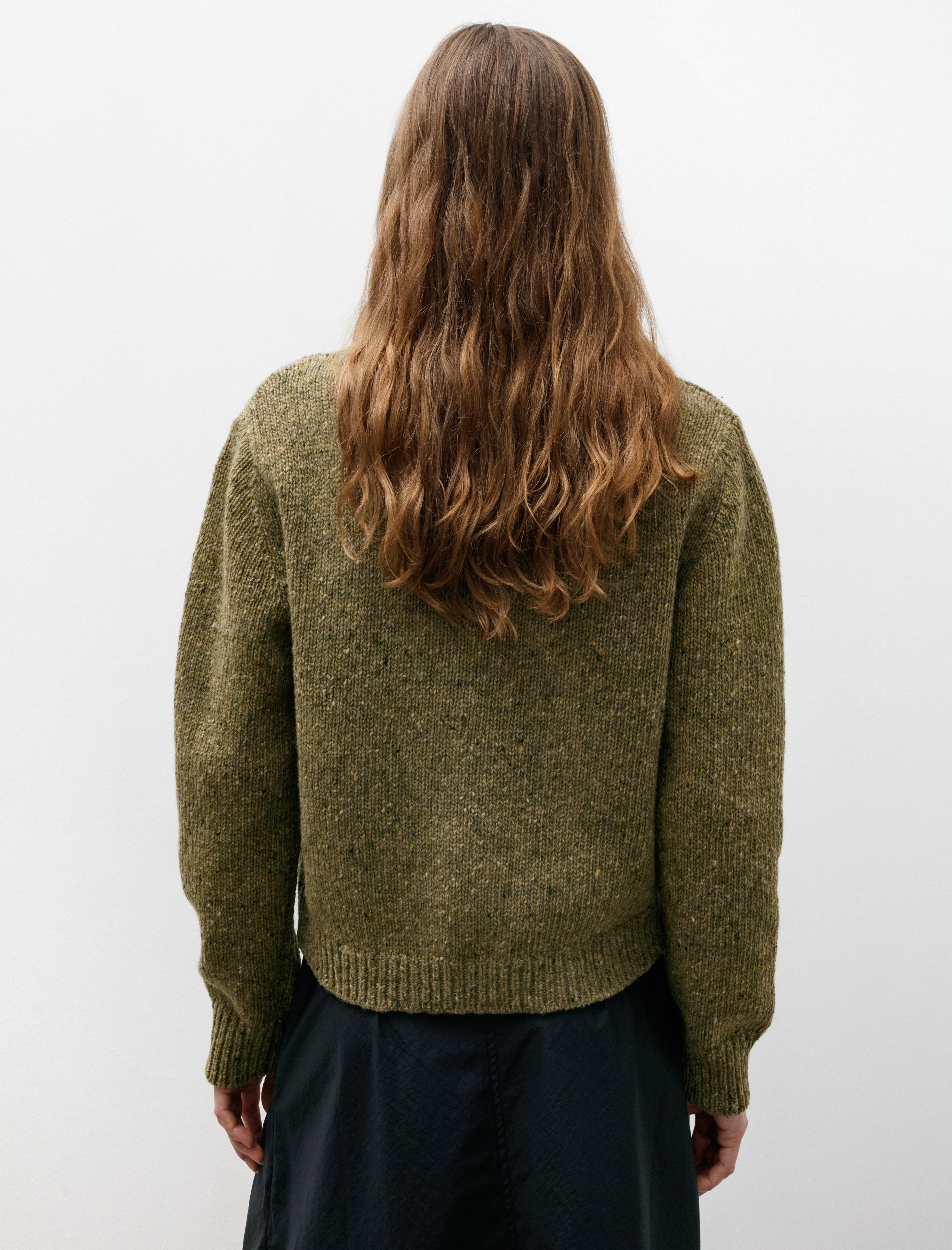 Margaret Howell Donegal Crewneck Jumper Merino Marsh