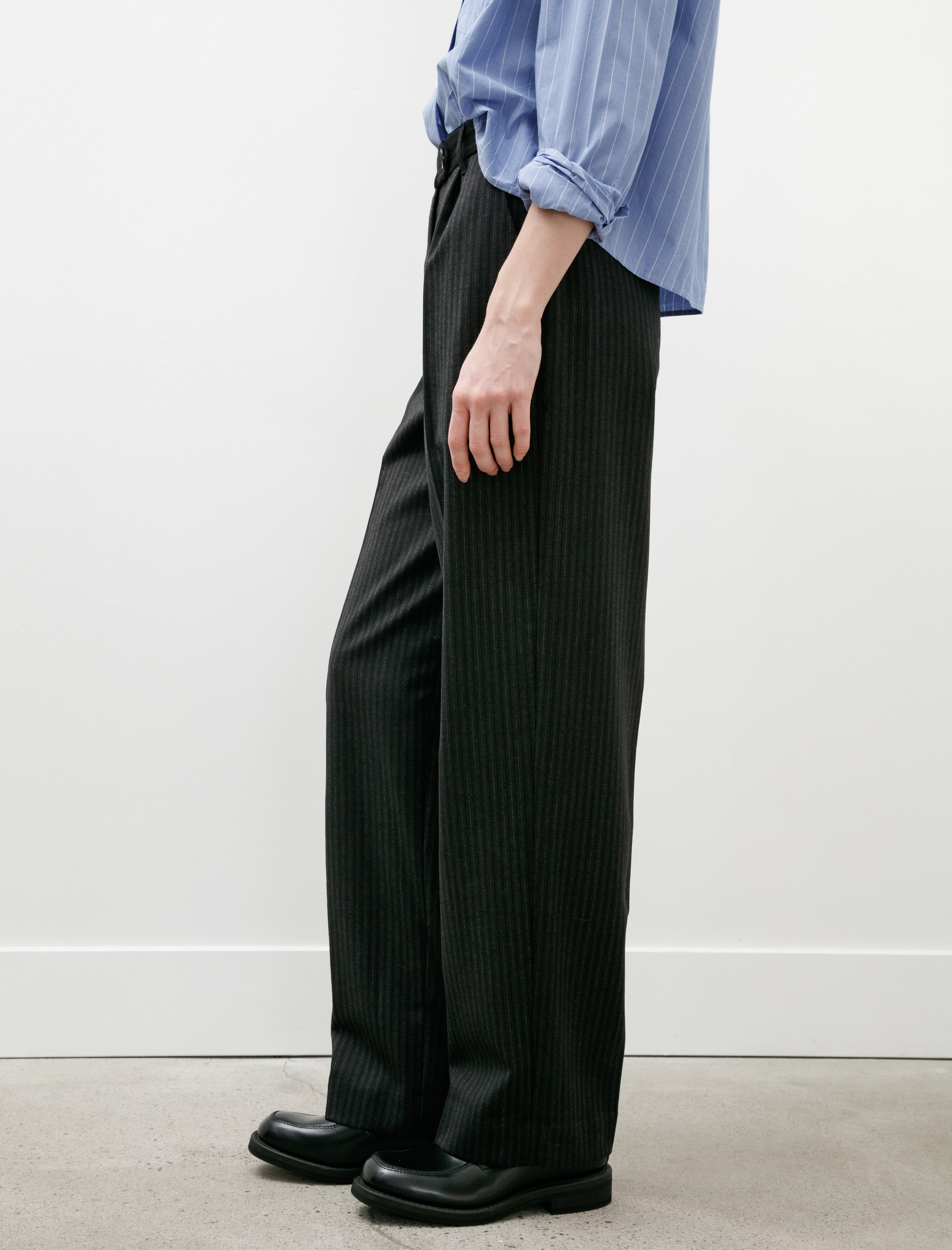 mfpen Primary Trousers Dark Pinstripe