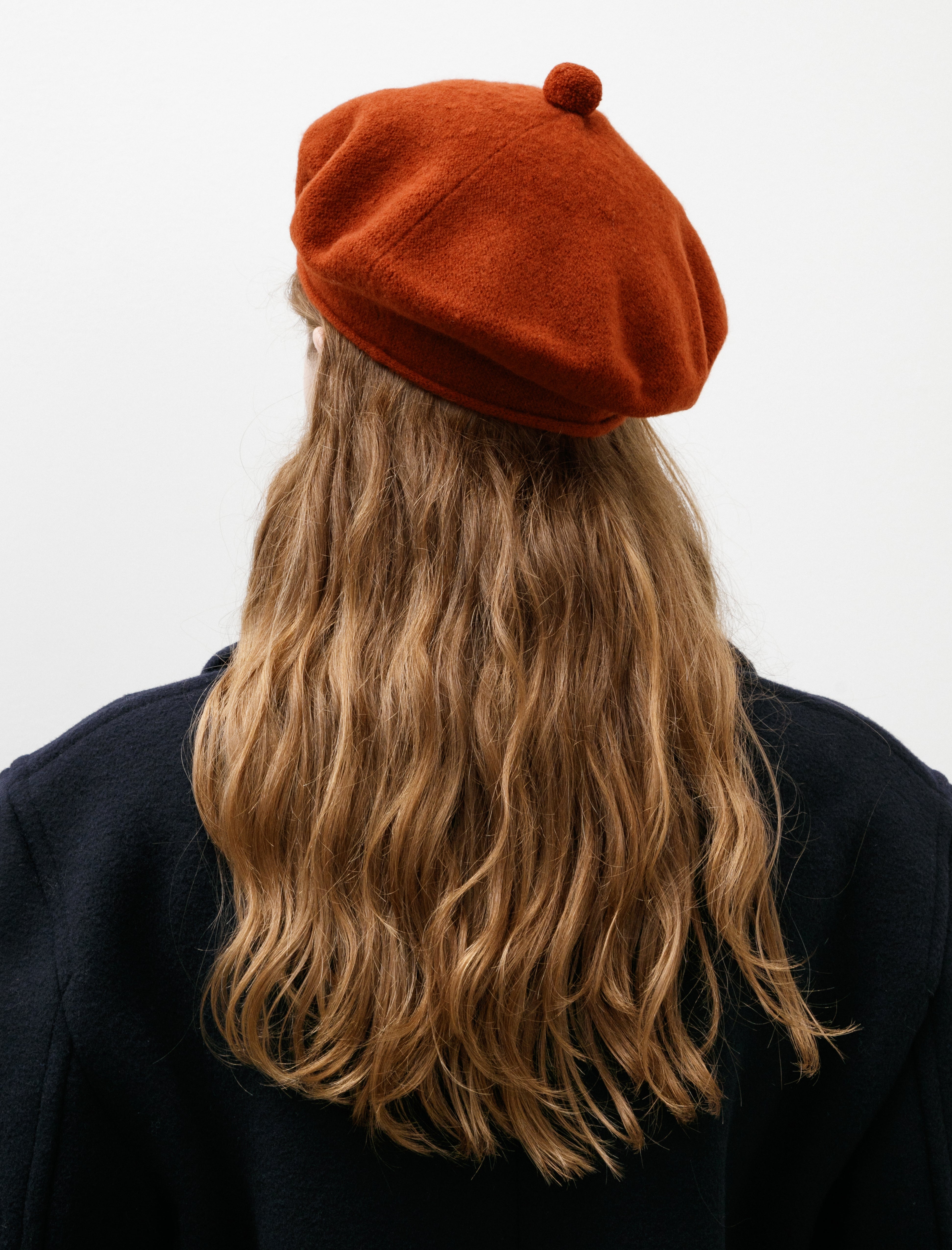 Margaret Howell Felted Pompom Beret Harissa