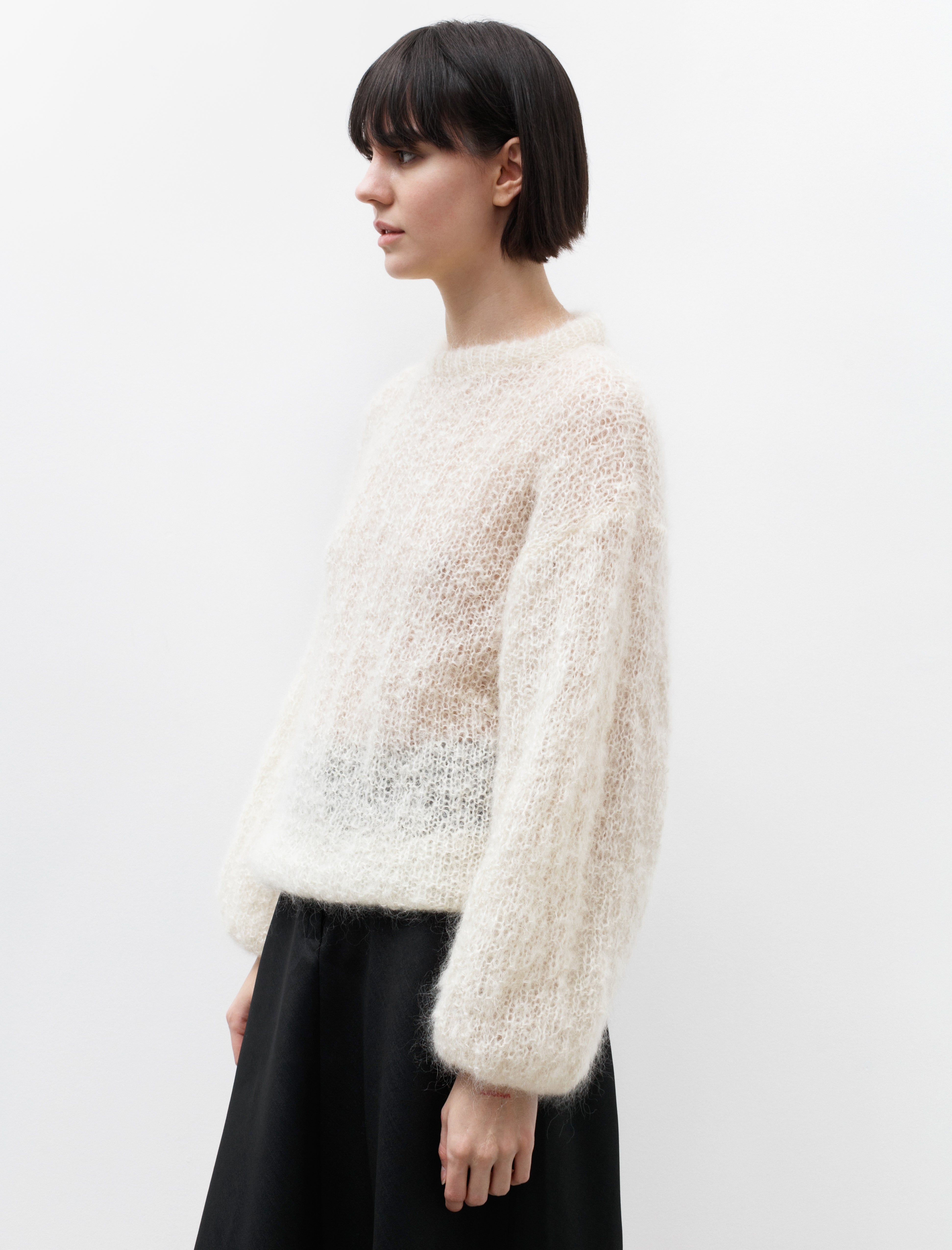 Casey Casey Stitch Crew Neck Mohair Ivory