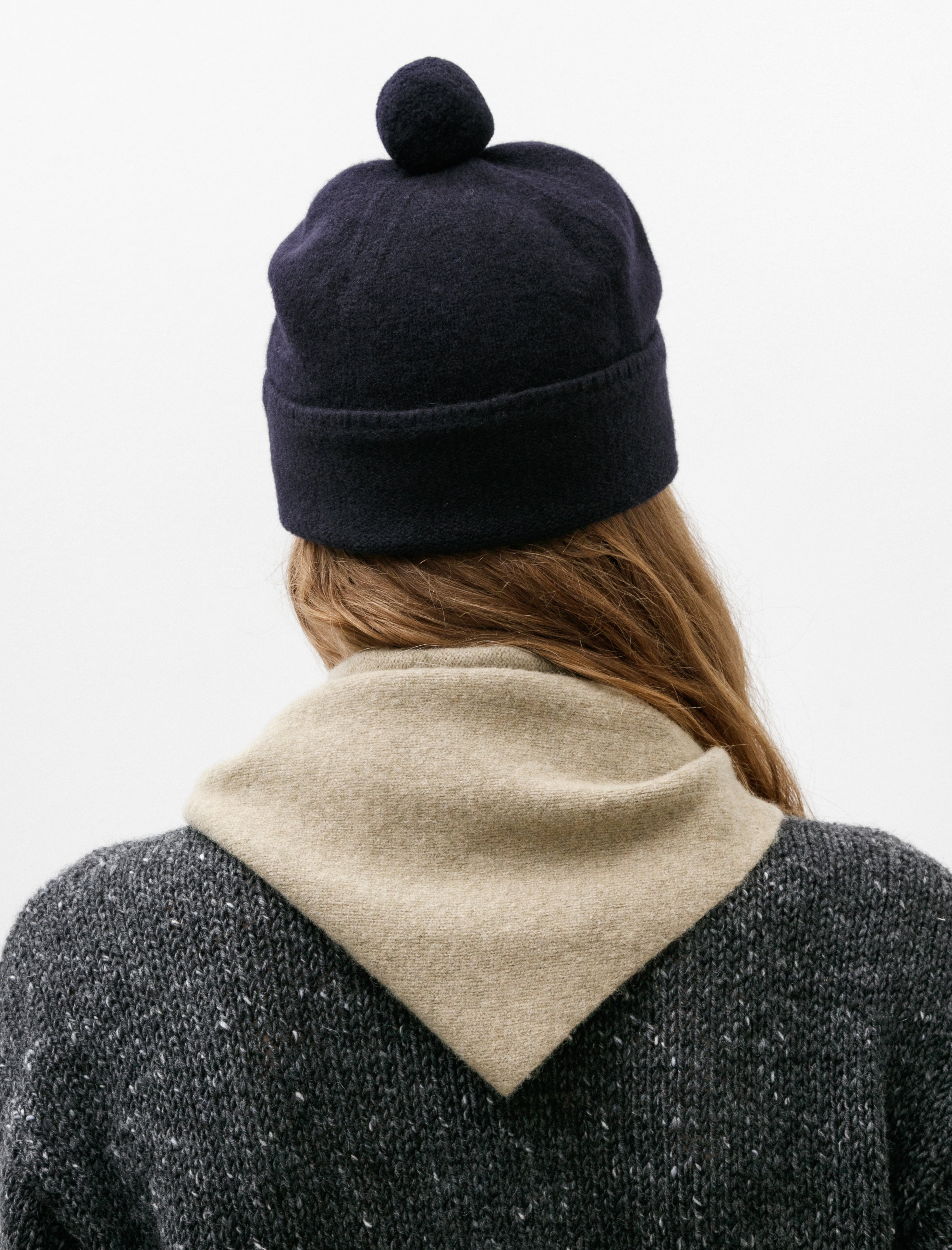 MHL Felted Hat Lambswool Navy