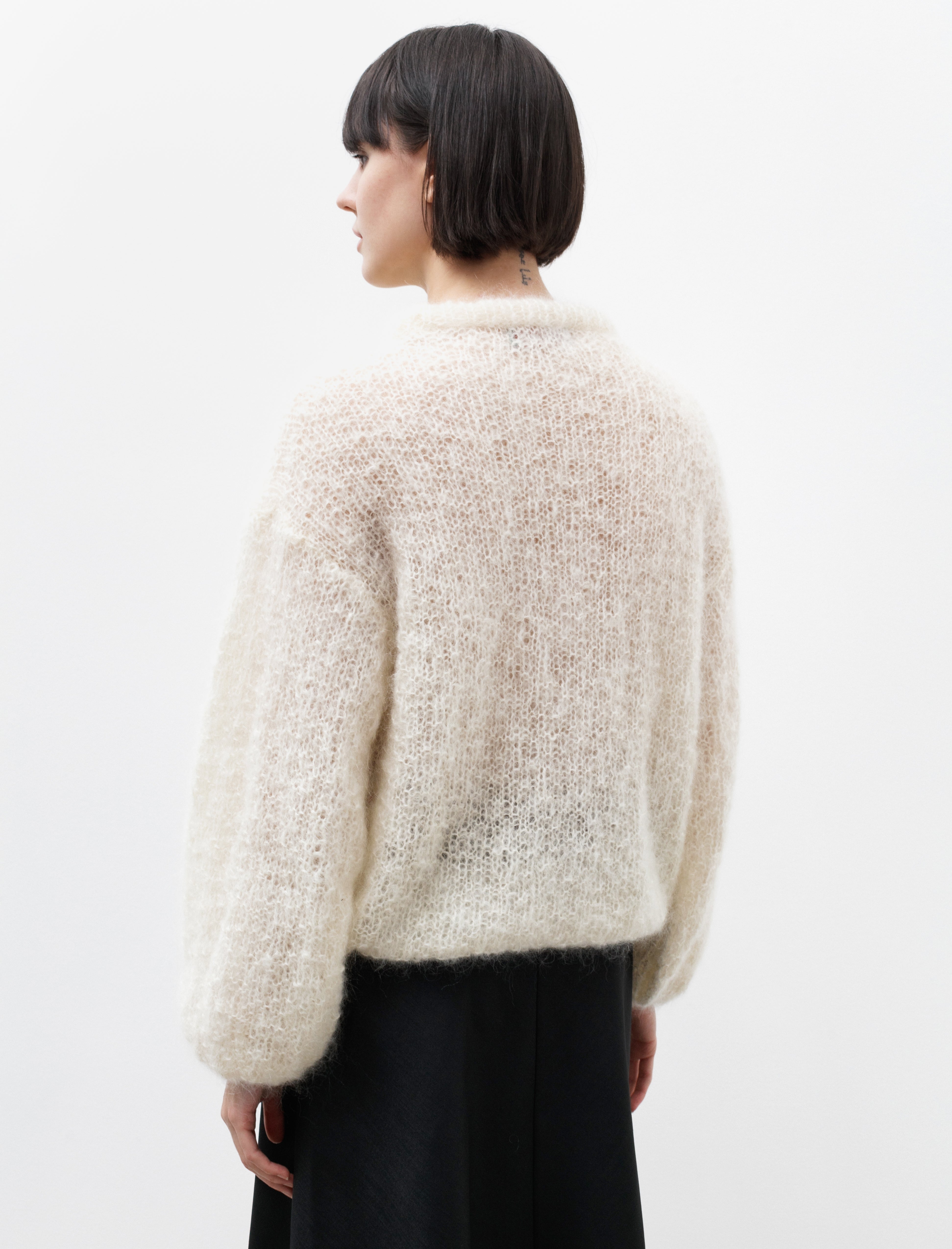 Casey Casey Stitch Crew Neck Mohair Ivory