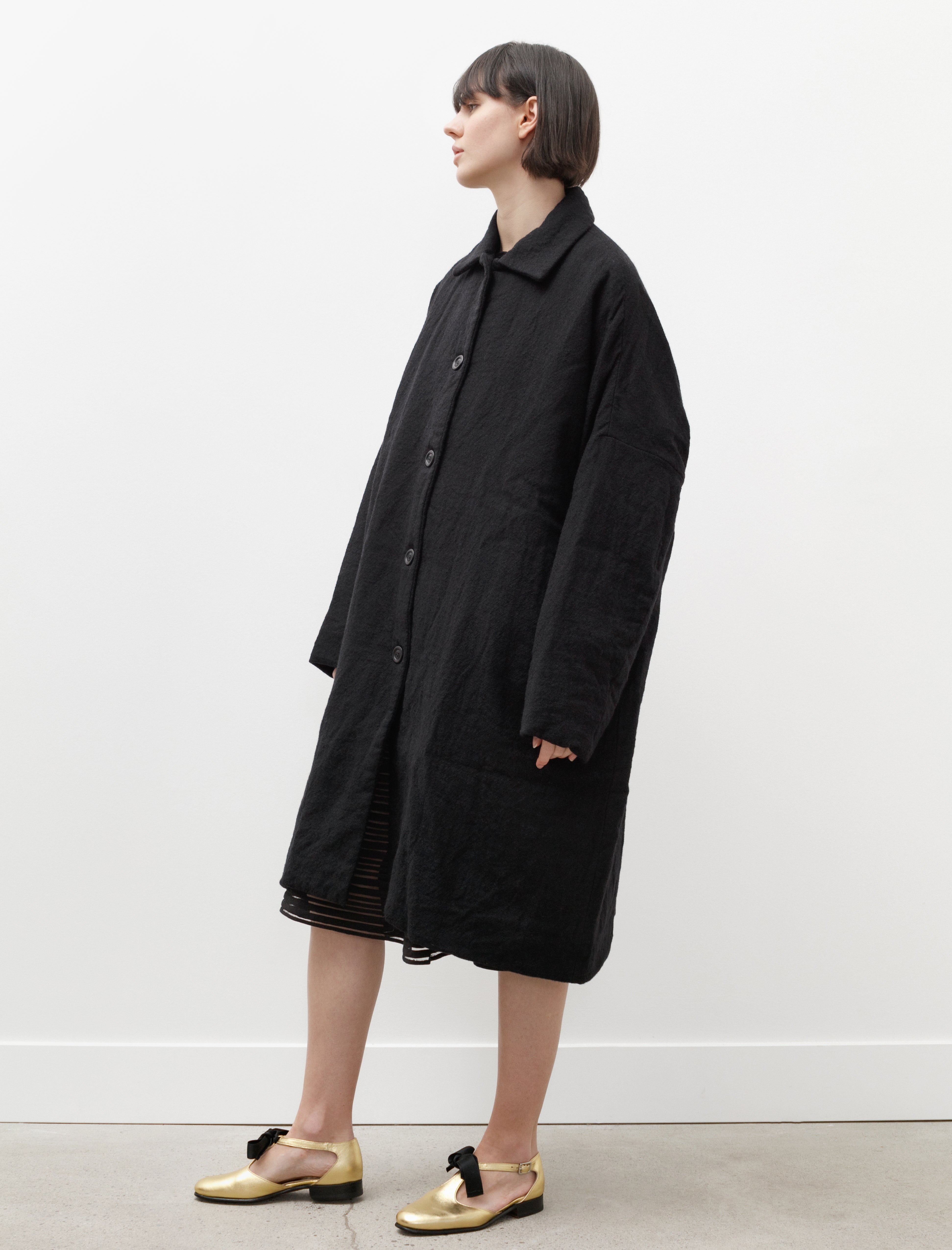 Big Blobby Coat Wool Black