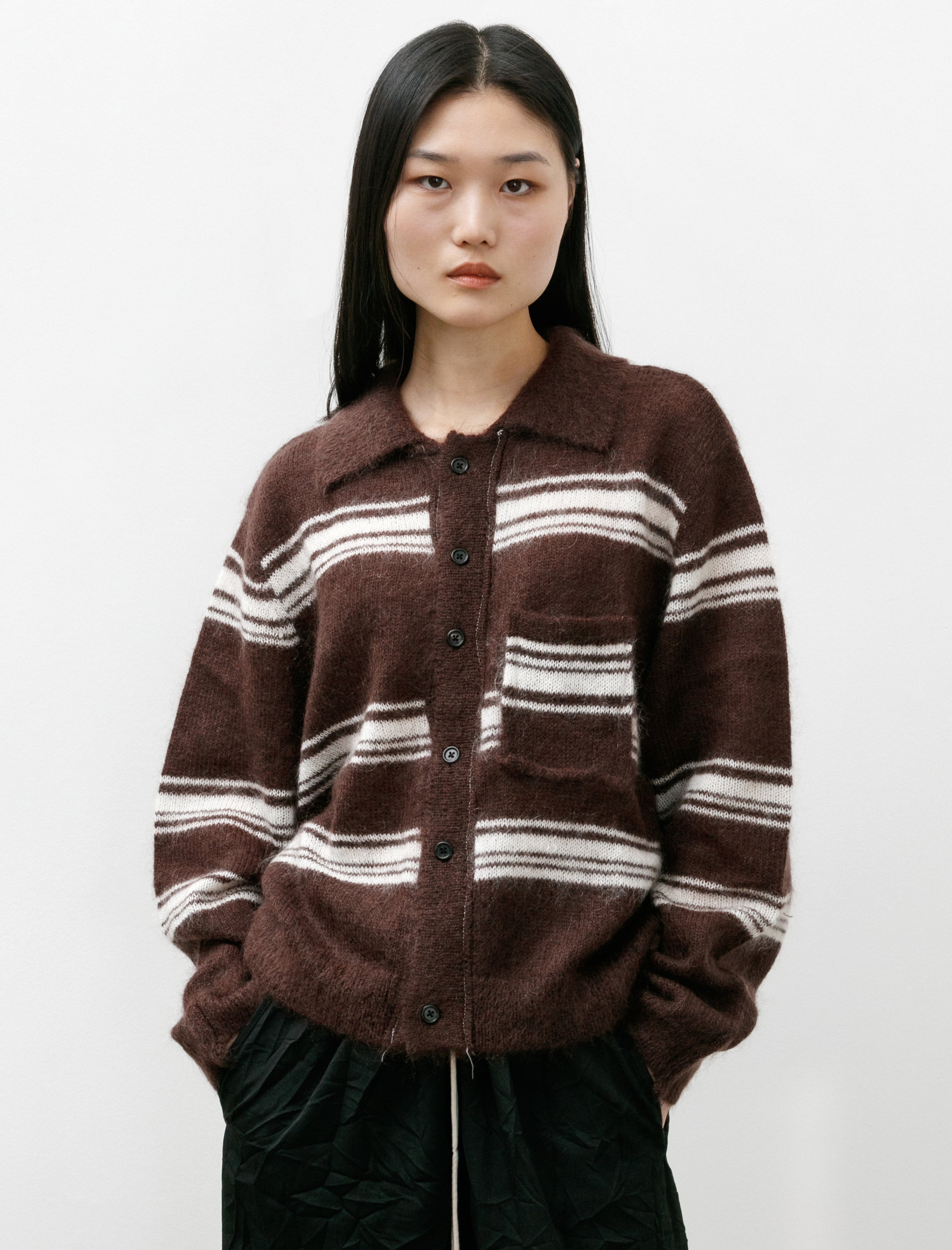 Camiel Fortgens 70s Cardigan Brown/Off White