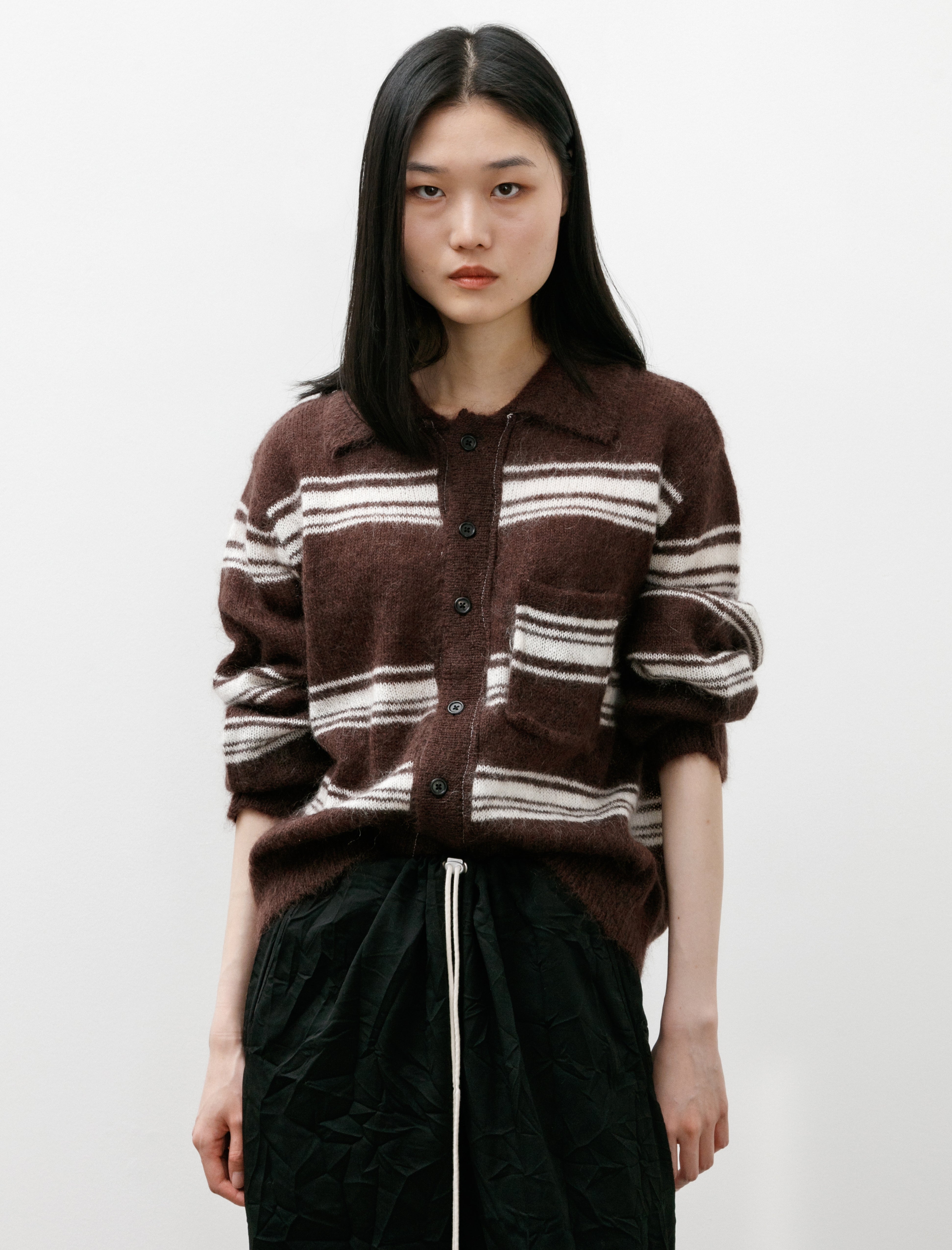 Camiel Fortgens 70s Cardigan Brown/Off White