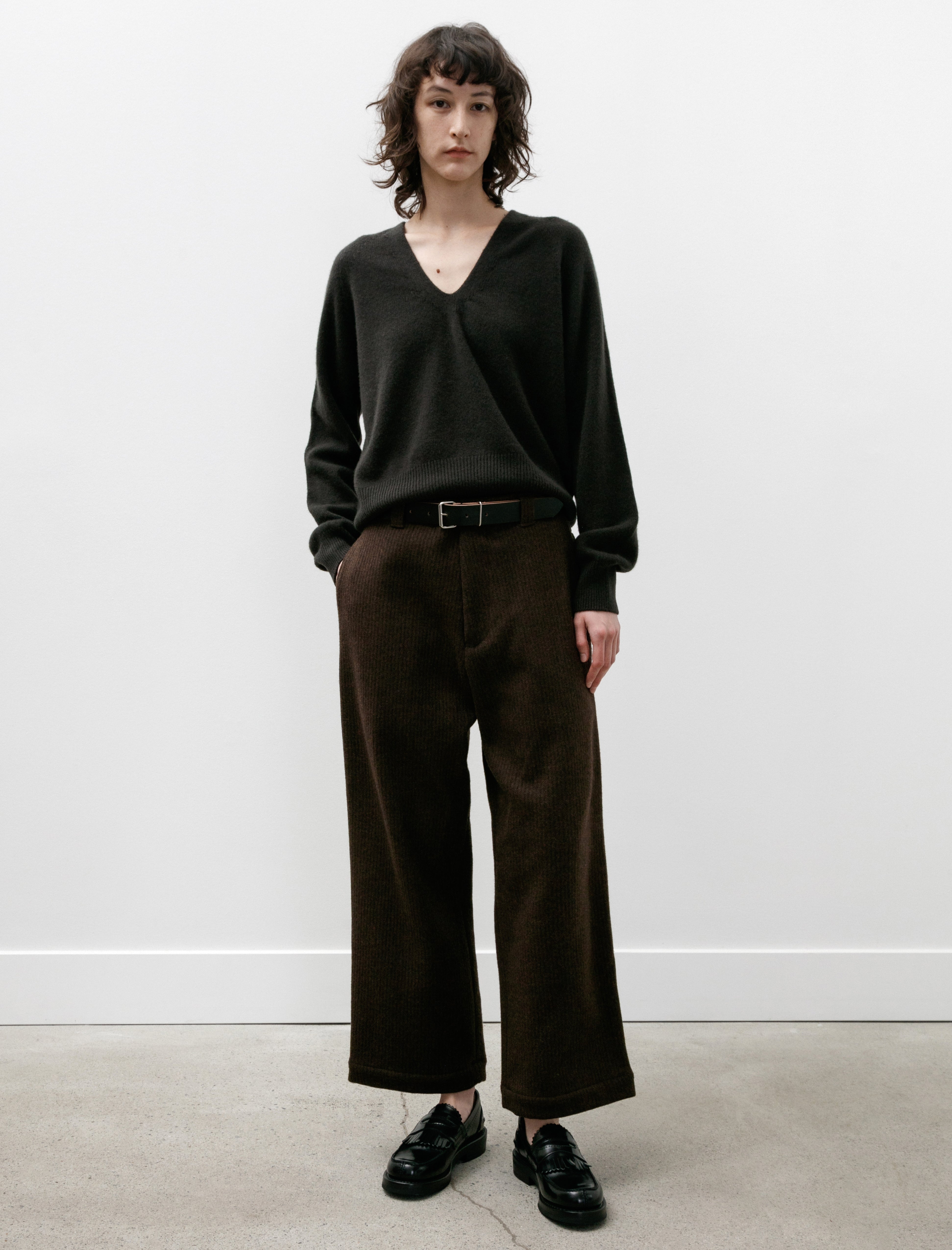 Yoko Sakamoto Beach Cloth Work Trousers Brown