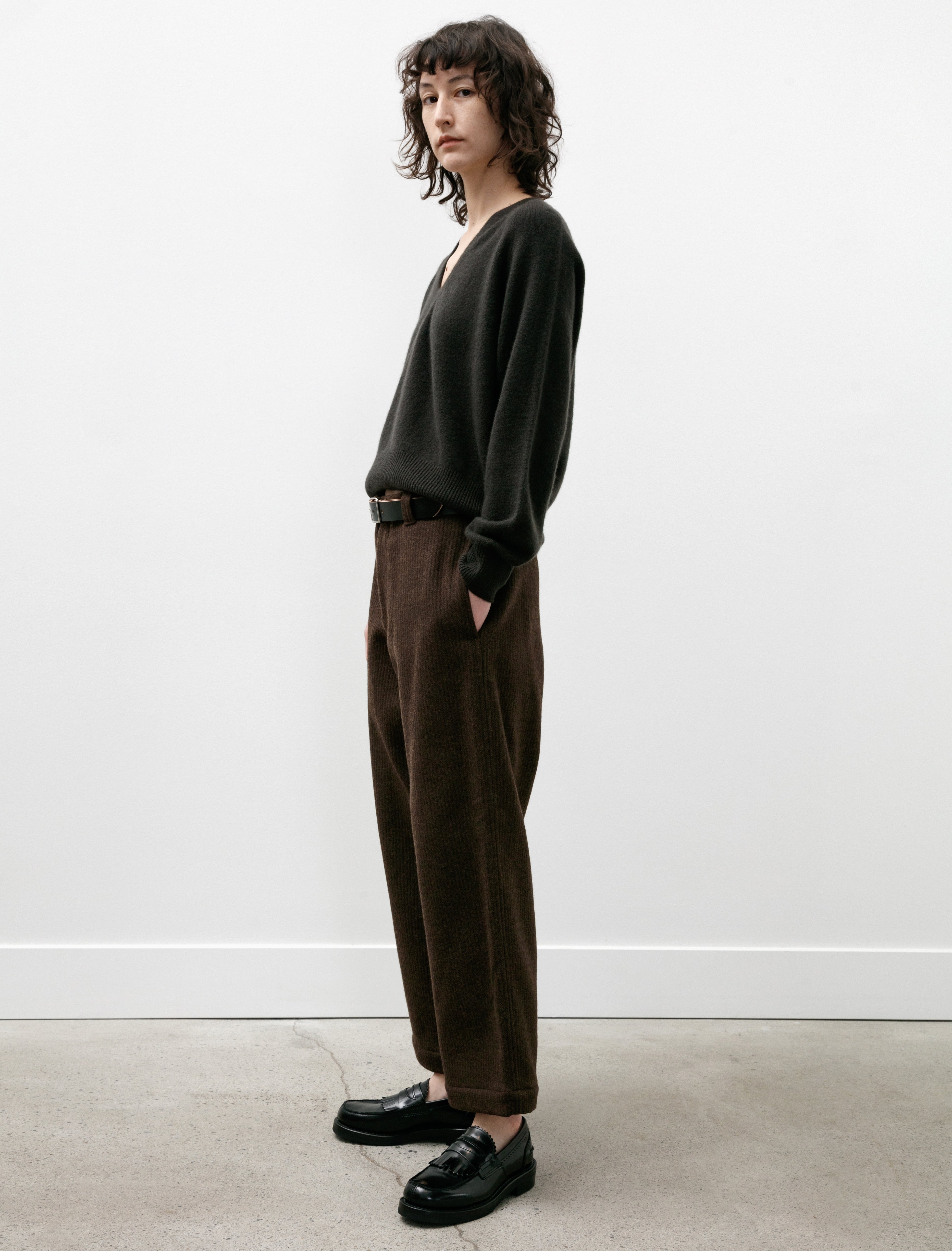 Yoko Sakamoto Beach Cloth Work Trousers Brown