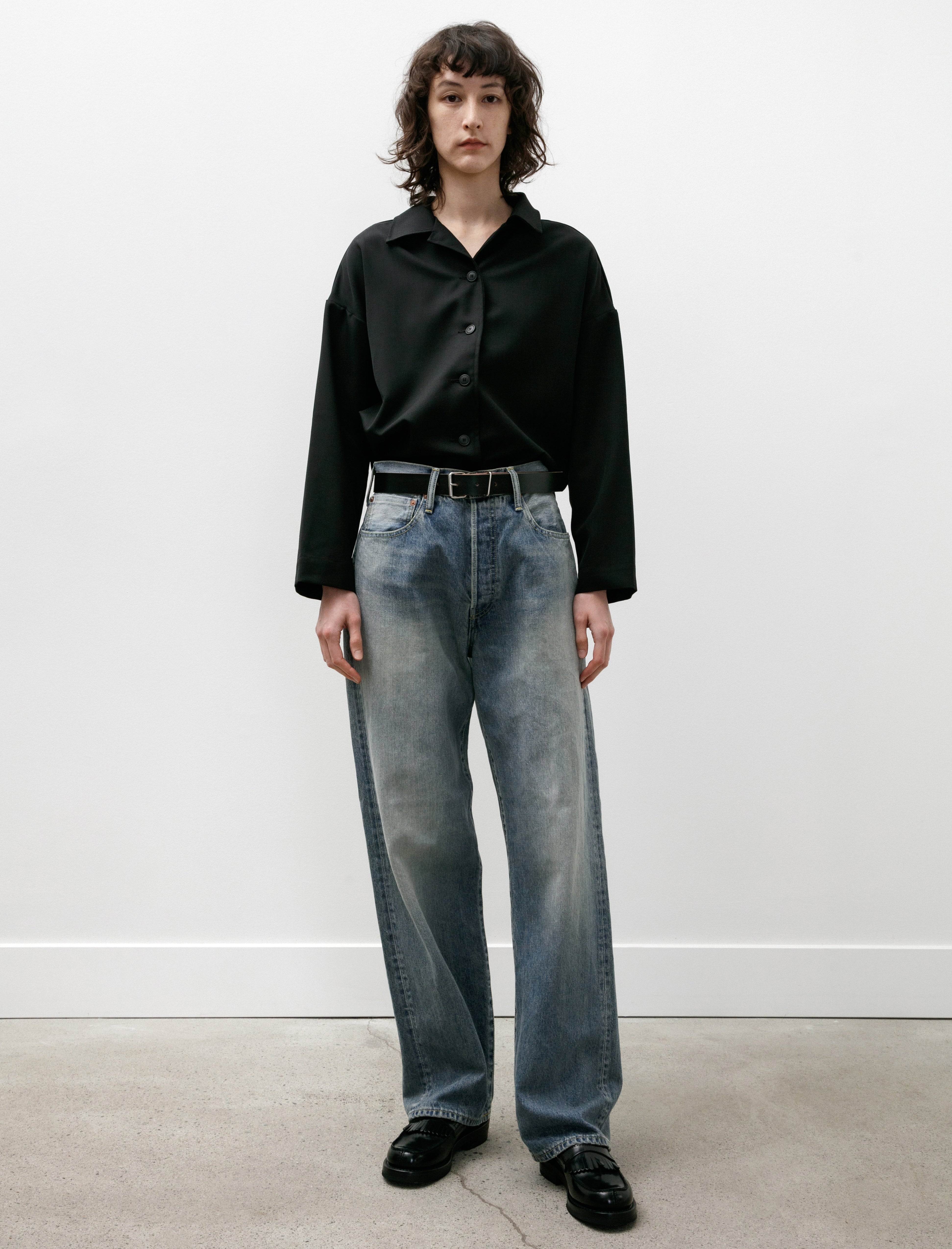 Yoko Sakamoto Denim Straight Pants Indigo Fade