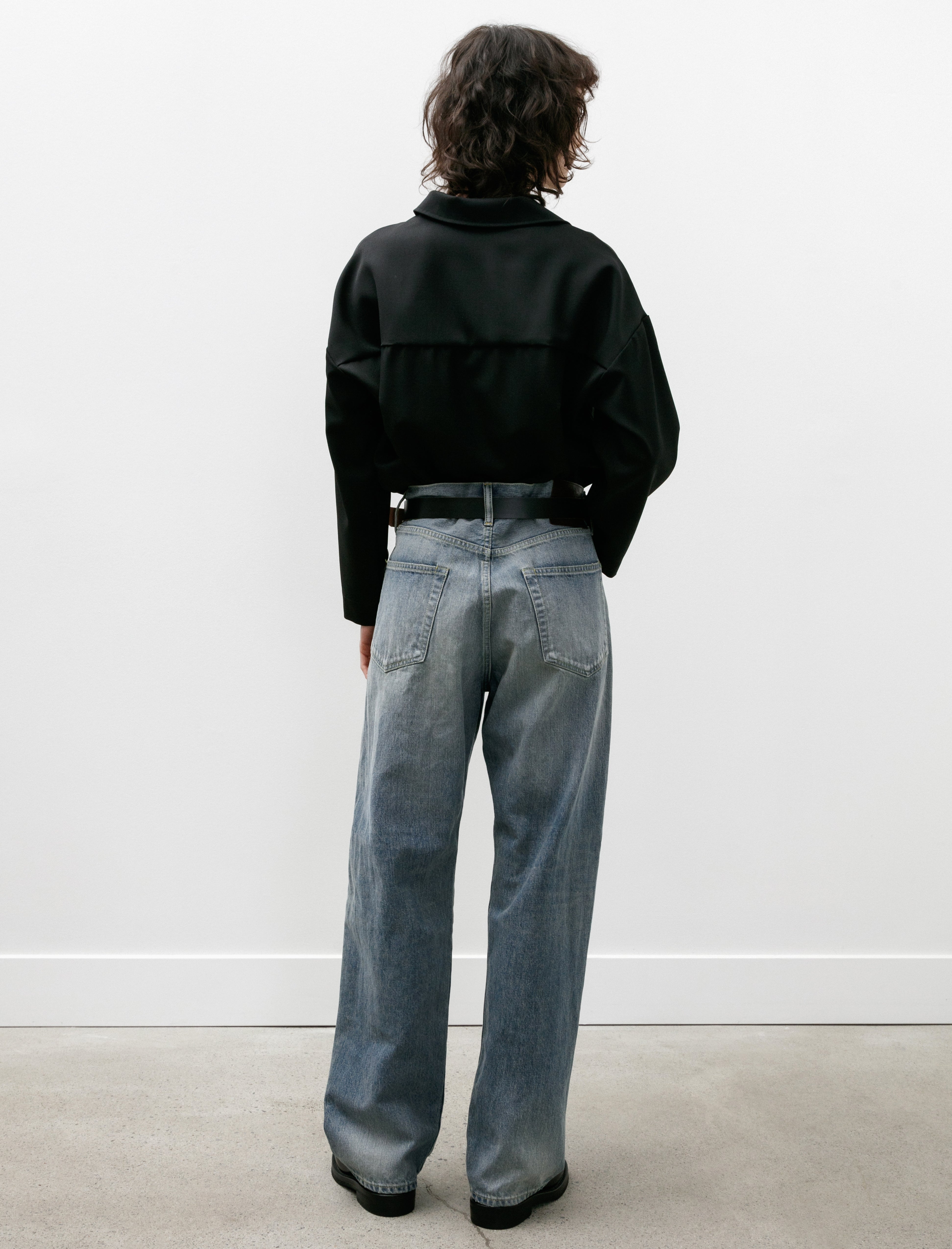 Yoko Sakamoto Denim Straight Pants Indigo Fade