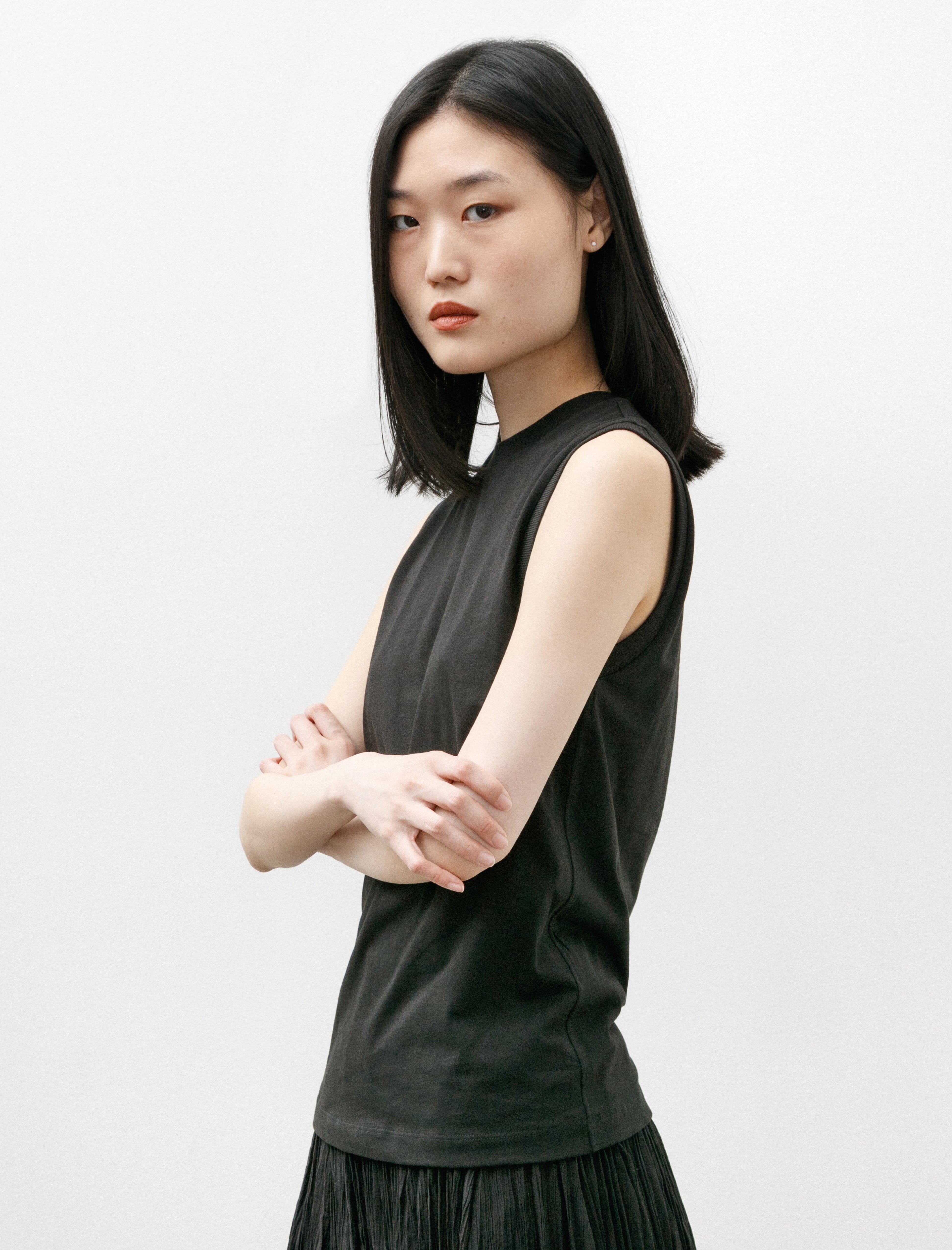 Tôteme Relaxed Sleeveless Tee Black