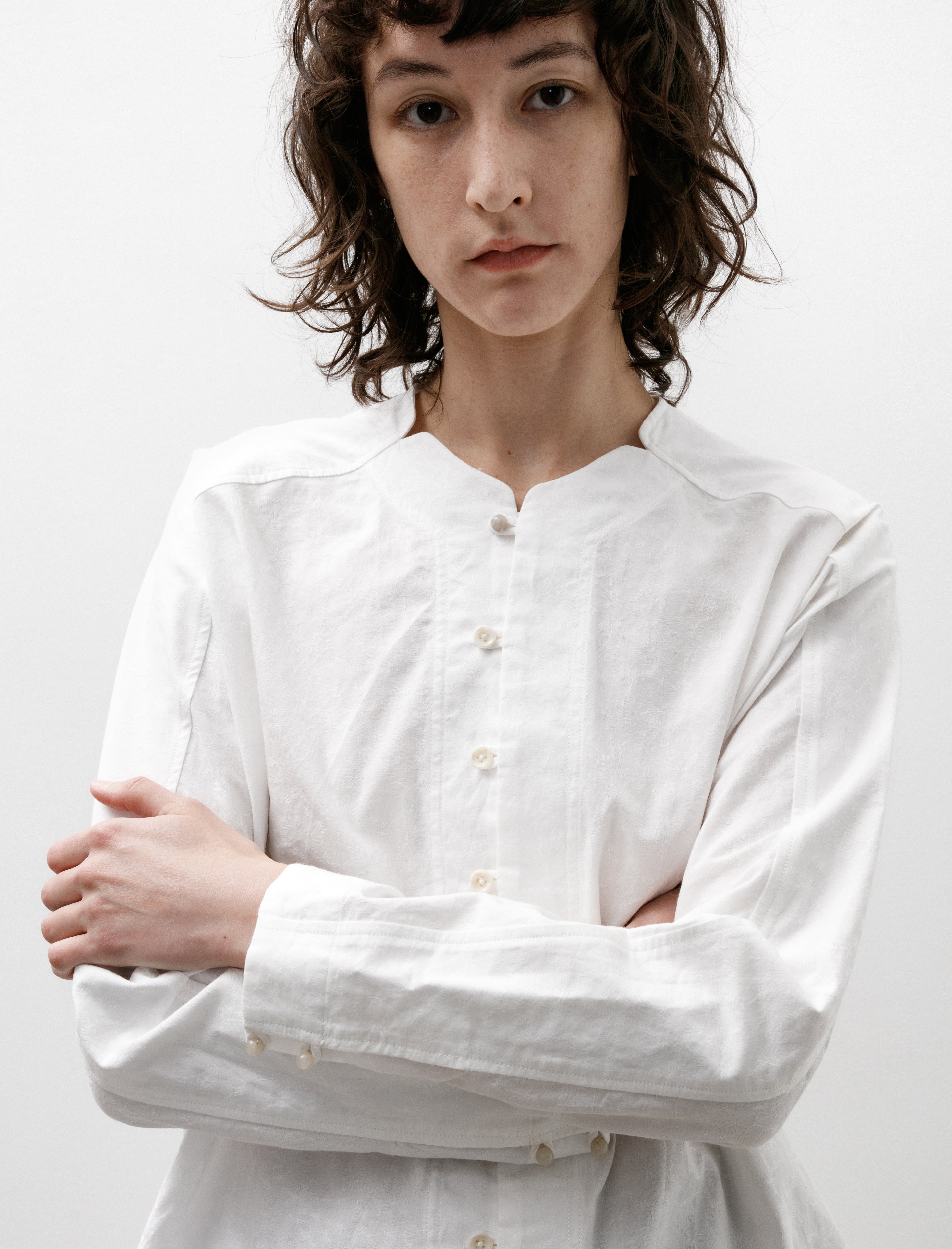 SeventyFive Jacquard Petal Shirt Ivory