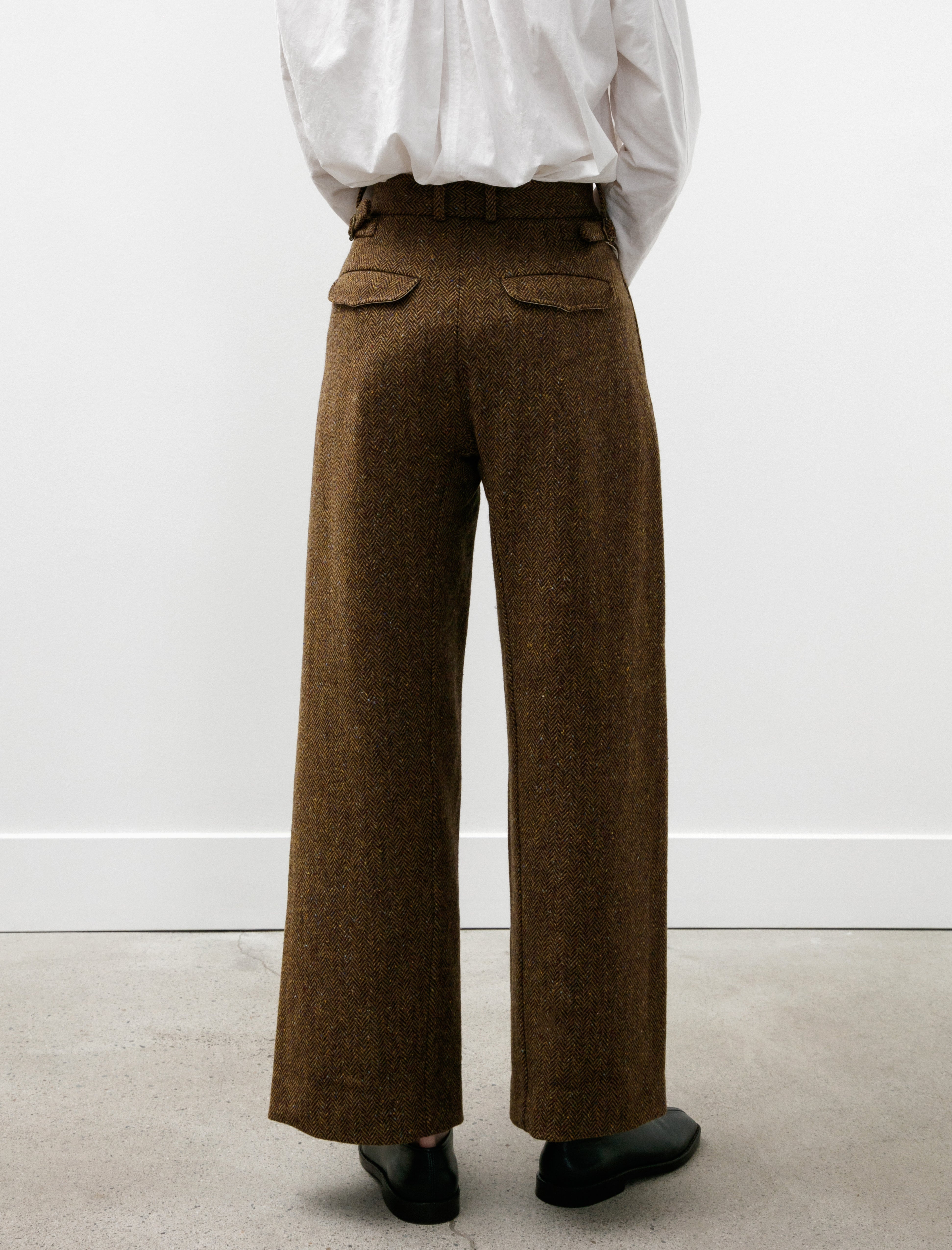 SeventyFive Donegal Pleated Trousers Cascade