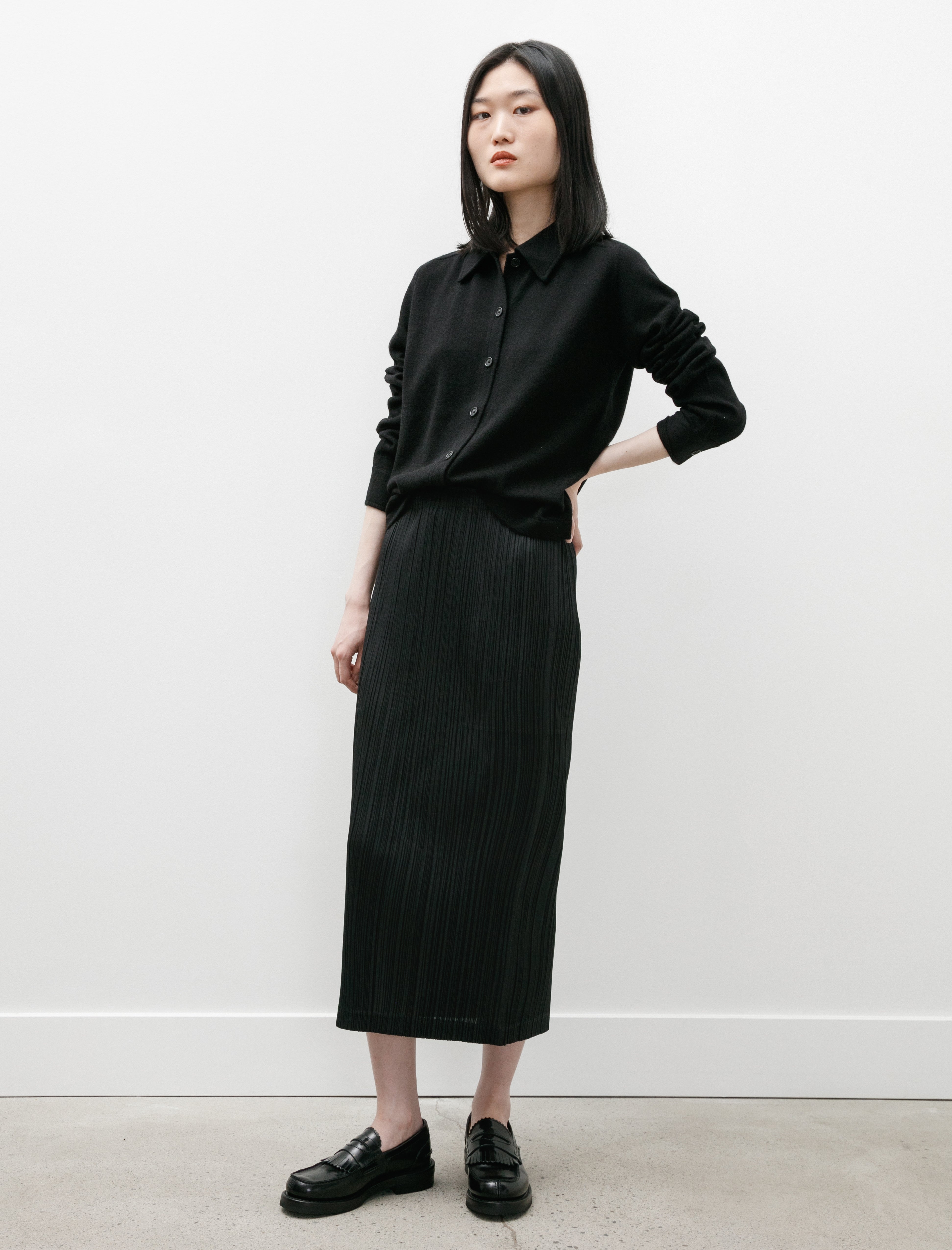 Pleats Please by Issey Miyake Thicker Bottoms Basic Skirt Black