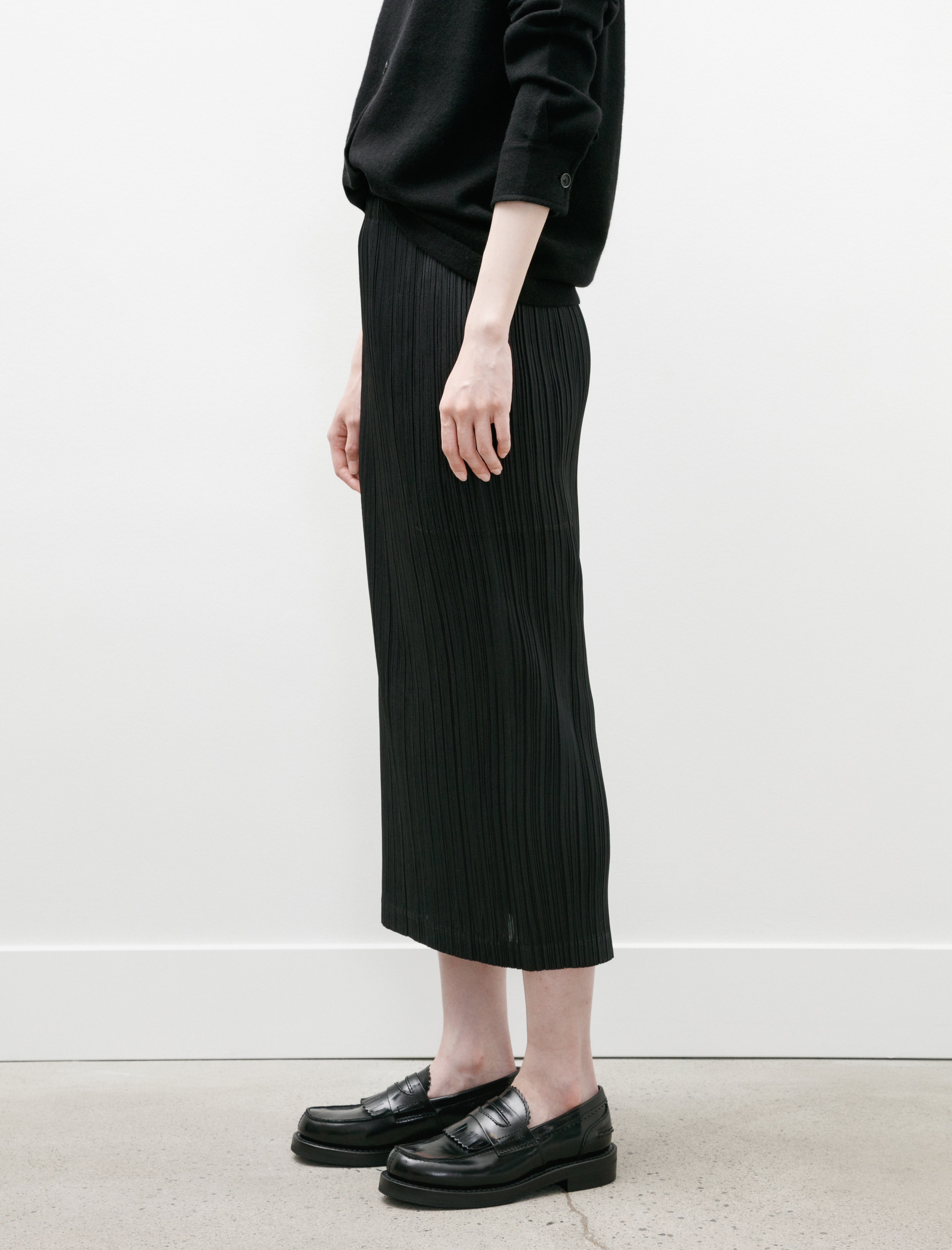 Pleats Please by Issey Miyake Thicker Bottoms Basic Skirt Black