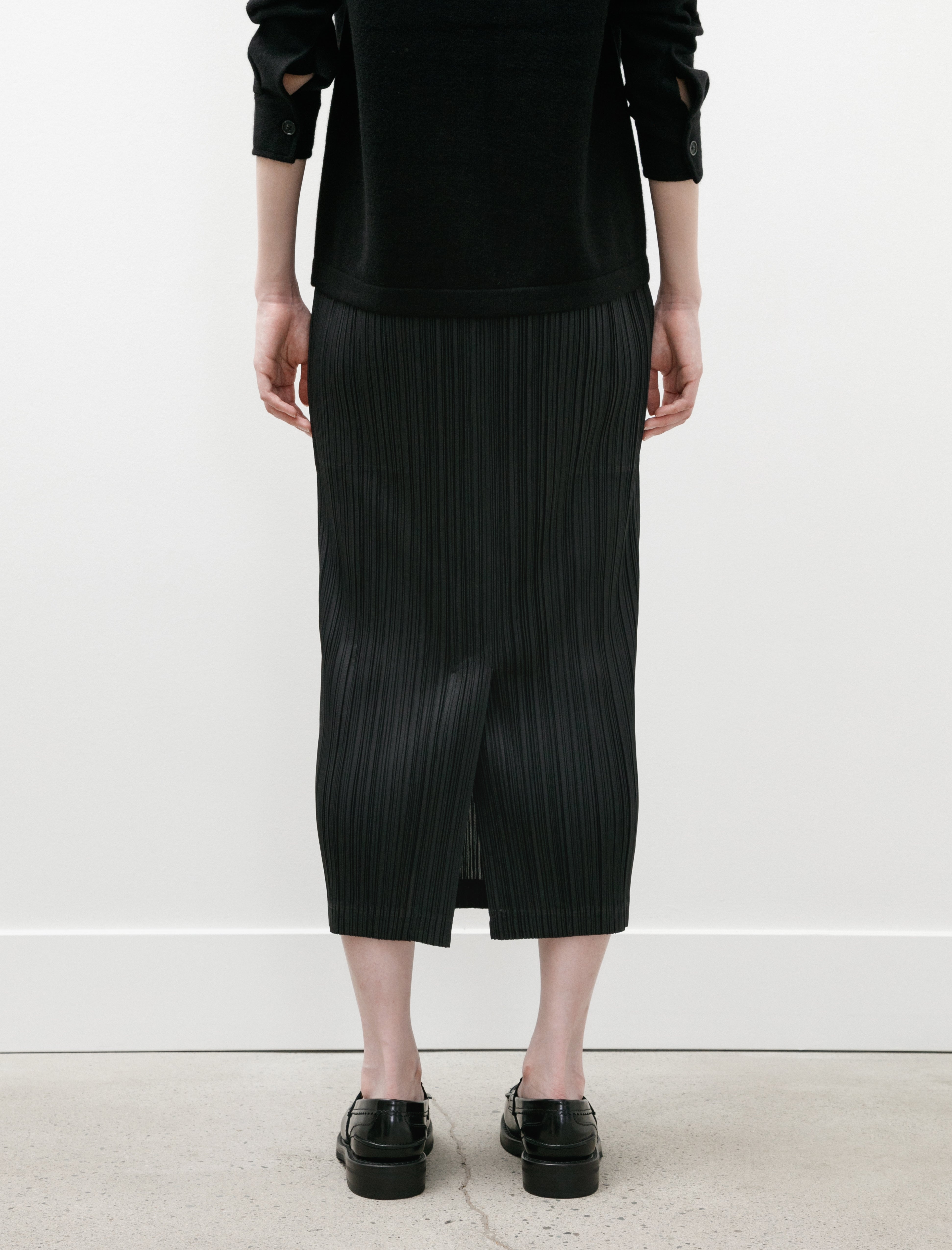 Pleats Please by Issey Miyake Thicker Bottoms Basic Skirt Black