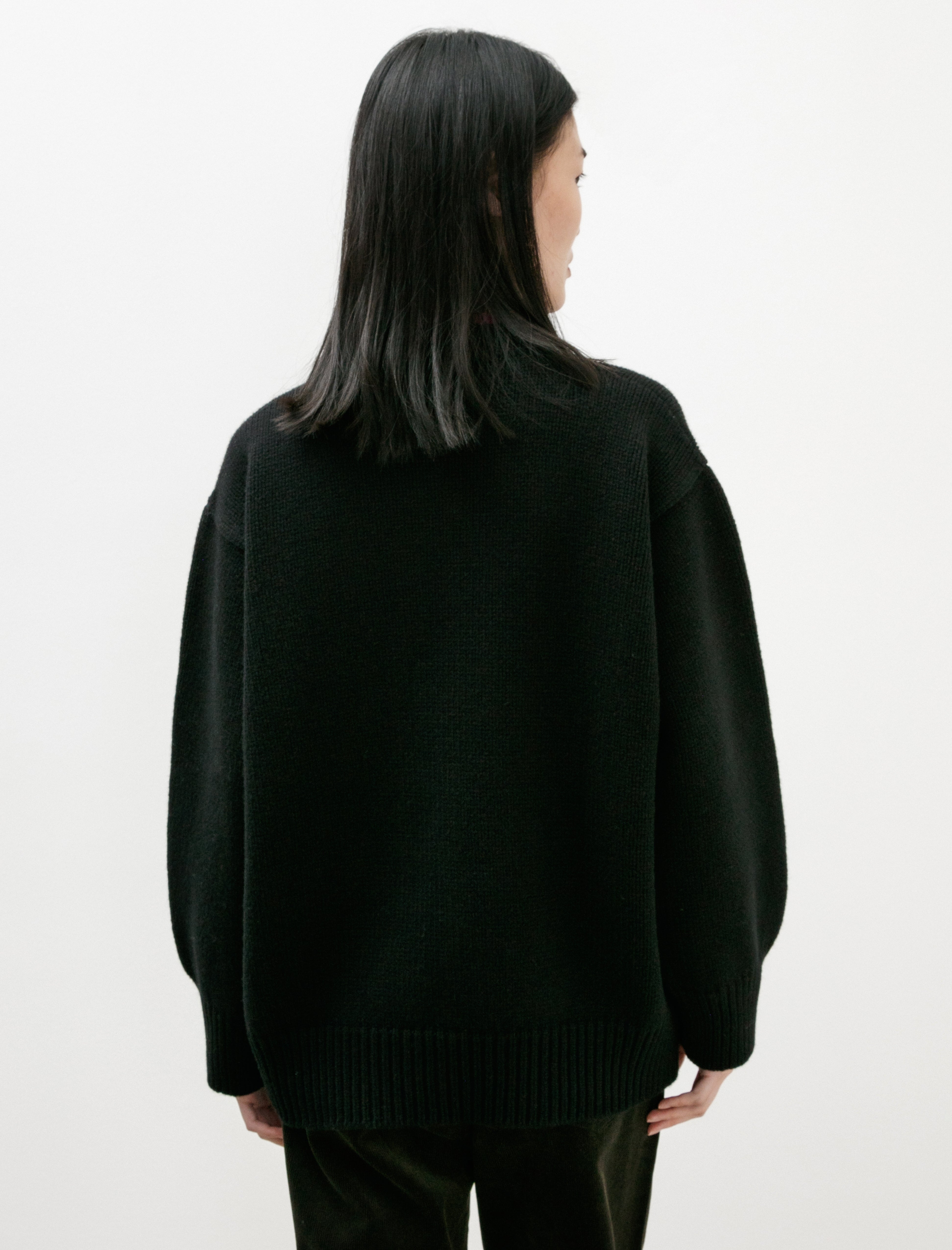 & Daughter Caragh Chunky Slouch Crewneck Black