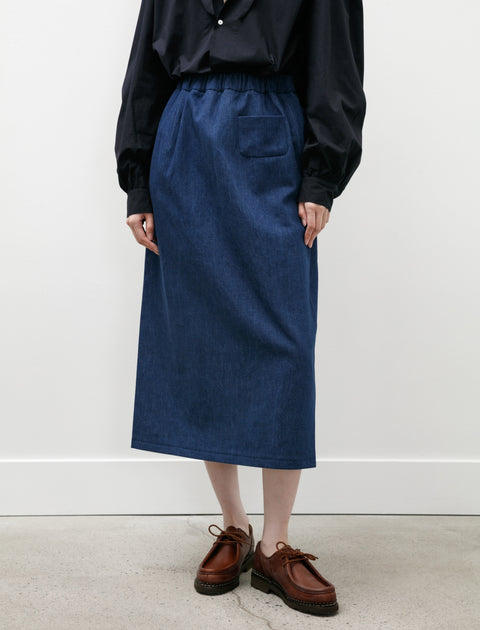 Eleph Simple Skirt Blue Denim