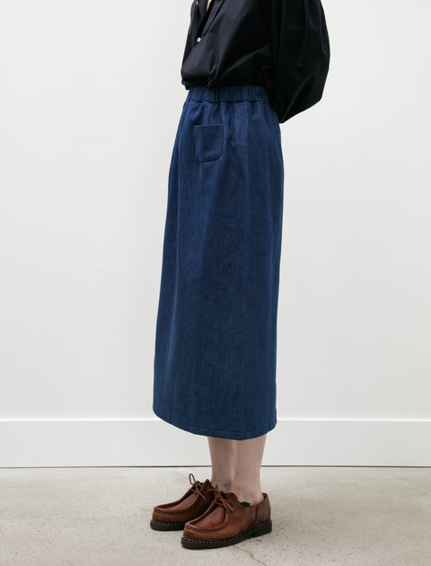 Eleph Simple Skirt Blue Denim