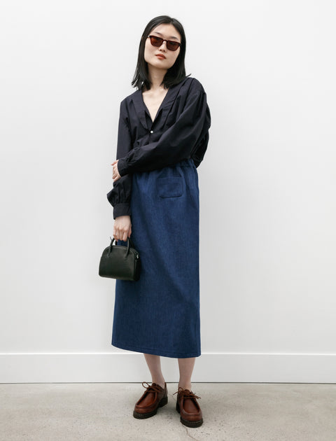 Eleph Simple Skirt Blue Denim