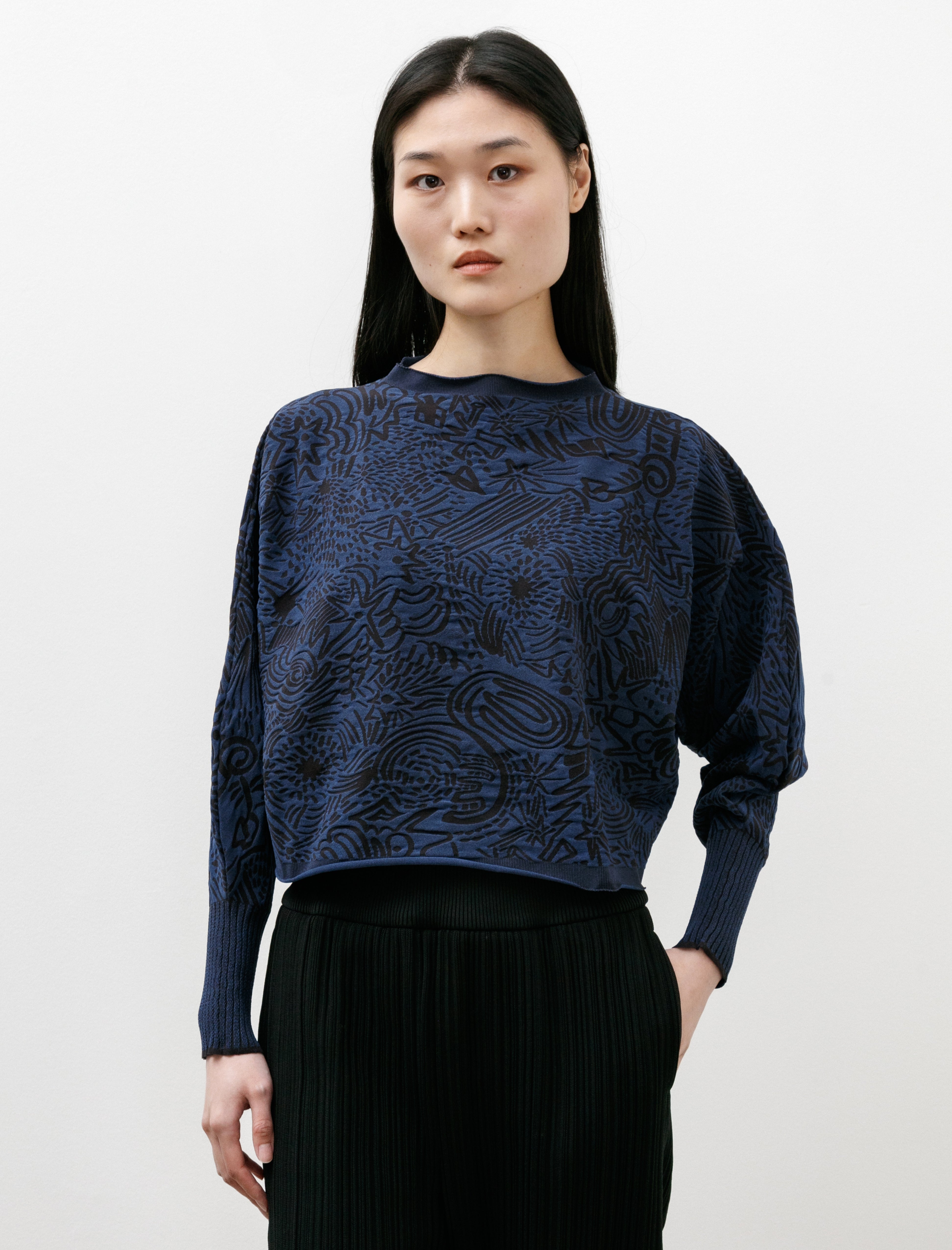 Pleats Please by Issey Miyake A-POC Nova Knit Navy