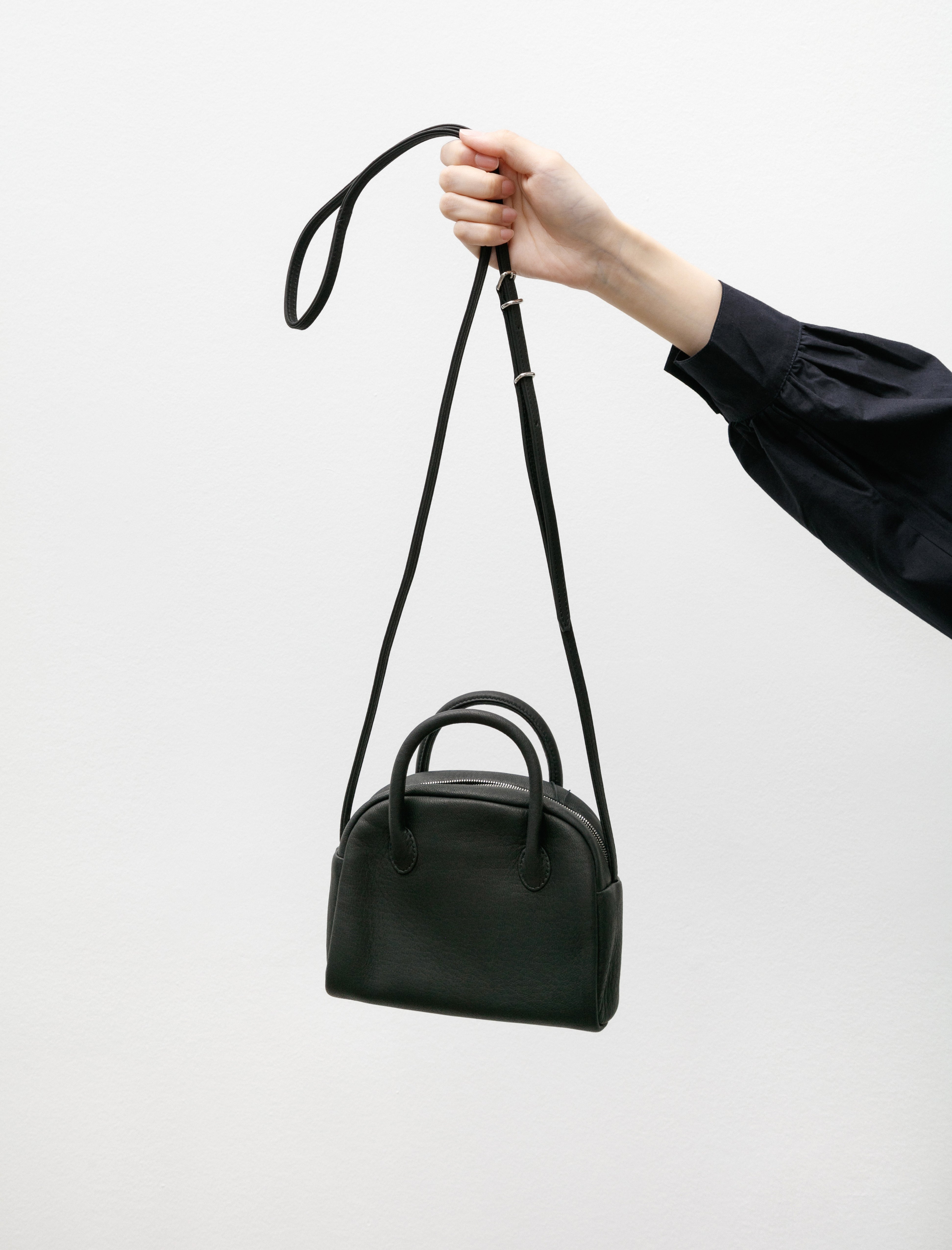 Aeta Mini Boston Bag with Shoulder Strap Black