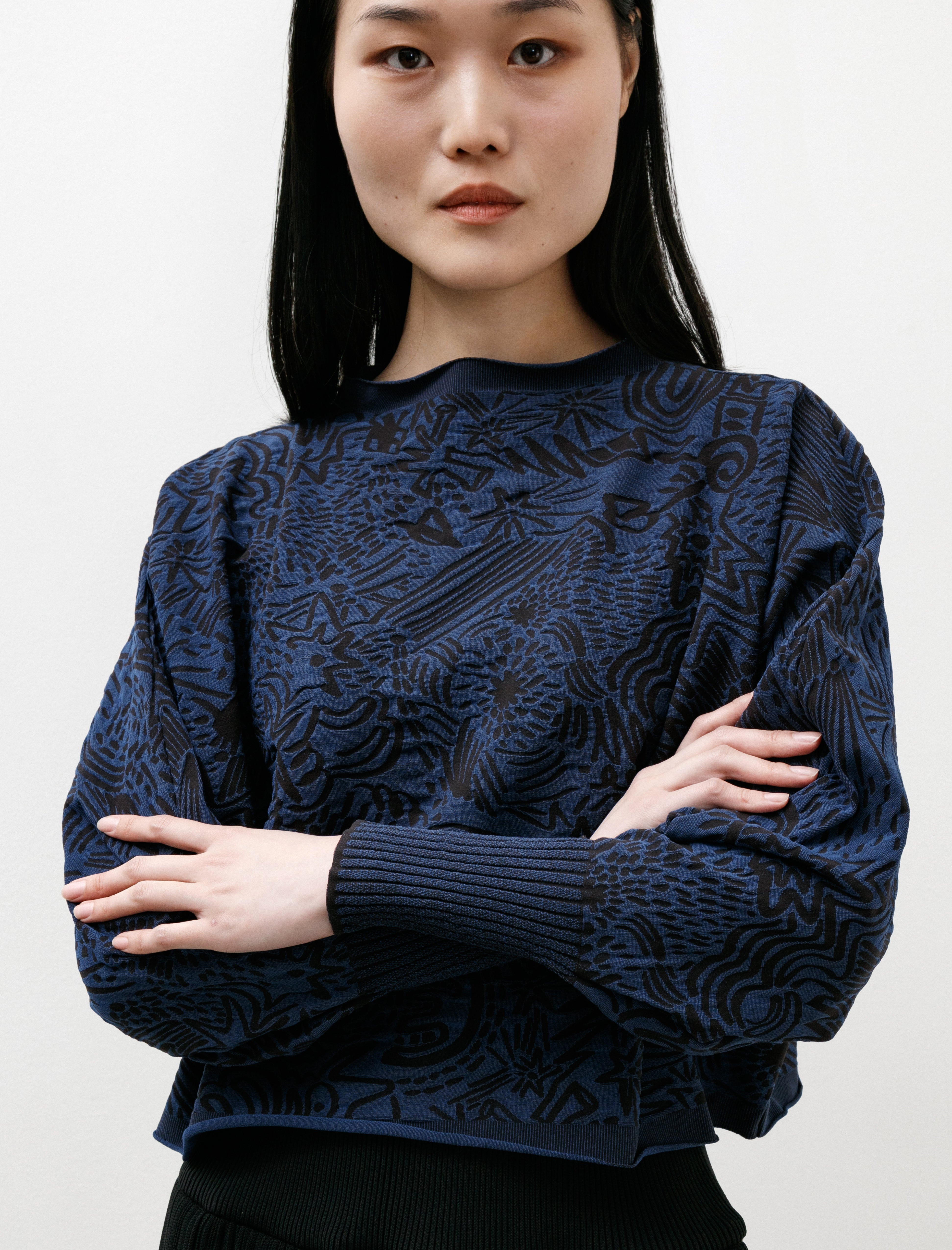 Pleats Please by Issey Miyake A-POC Nova Knit Navy