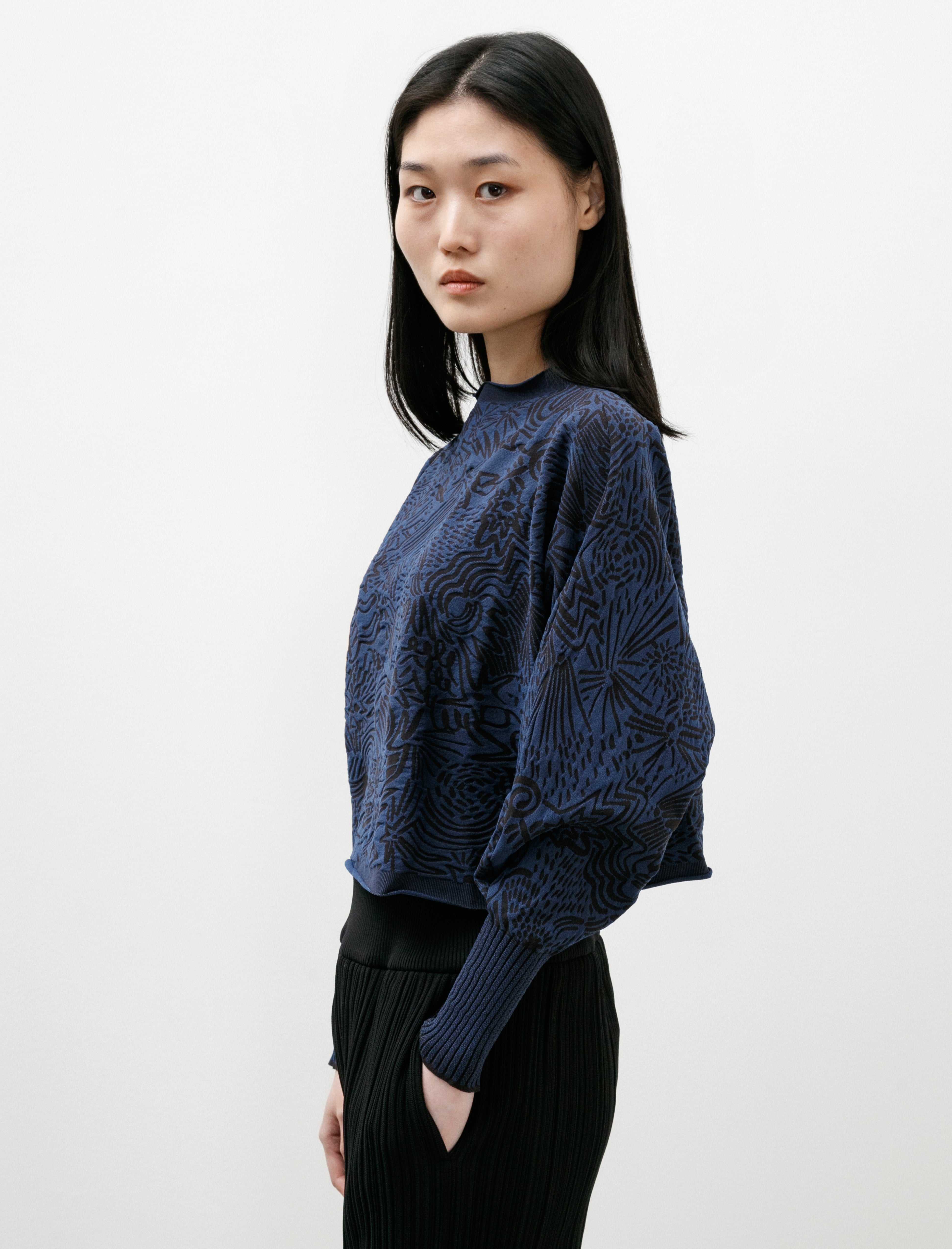 Pleats Please by Issey Miyake A-POC Nova Knit Navy