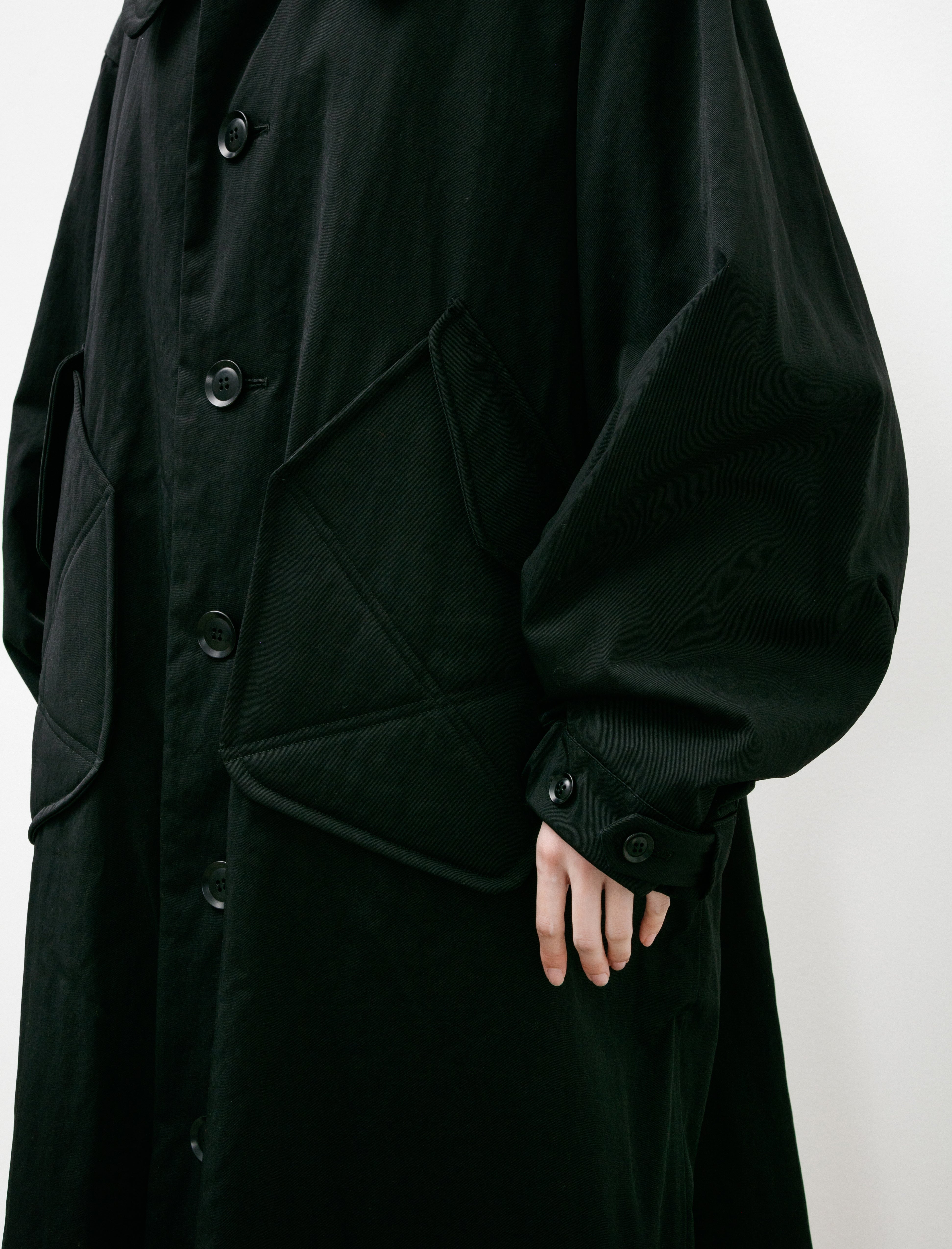 Y's by Yohji Yamamoto Big Pocket Coat Black