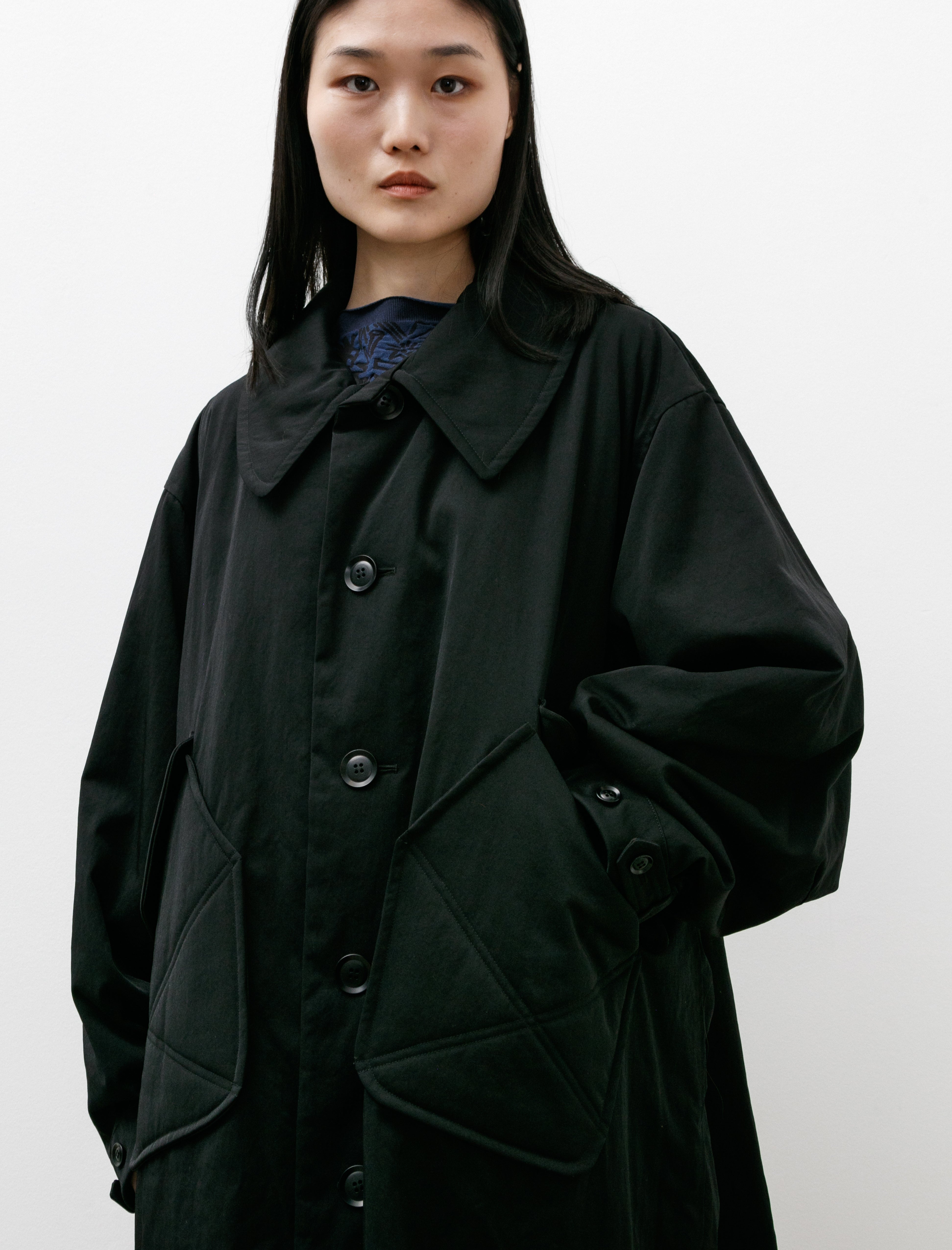 Y's by Yohji Yamamoto Big Pocket Coat Black