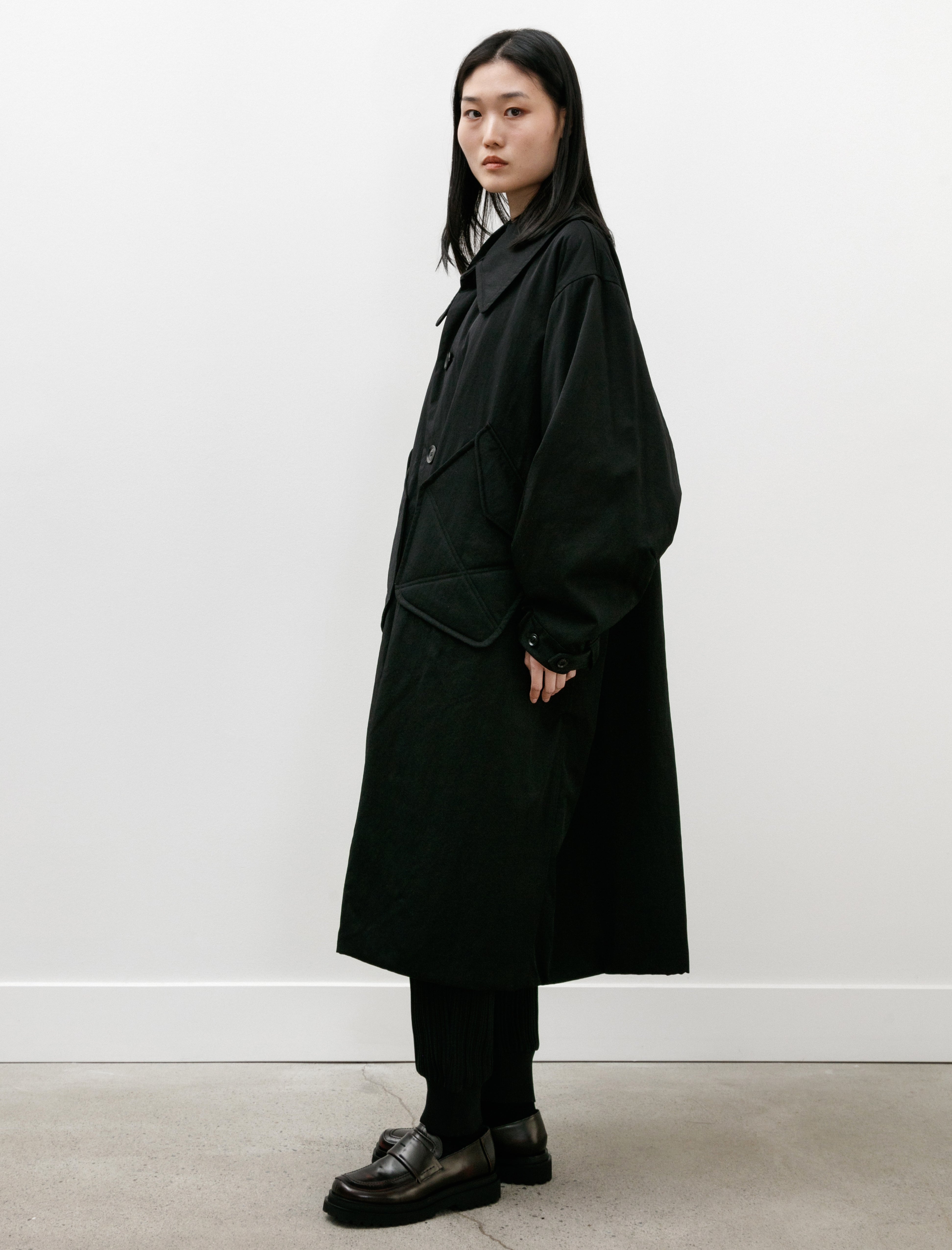 Y's by Yohji Yamamoto Big Pocket Coat Black